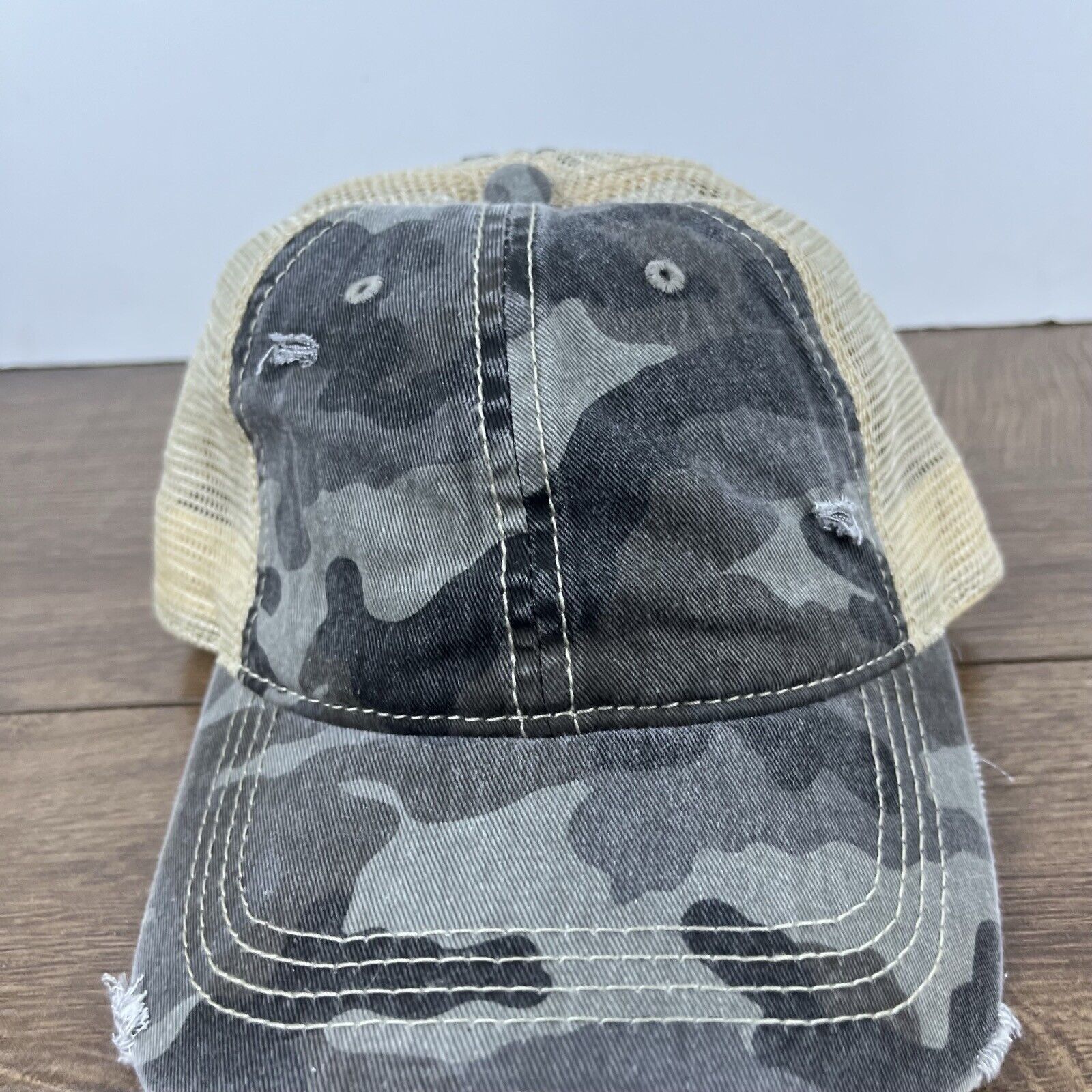 Other CAMO Hunting Hat Gray Green Adjustable Hat Camo Adjustable H Size ONE SIZE - 6 Thumbnail