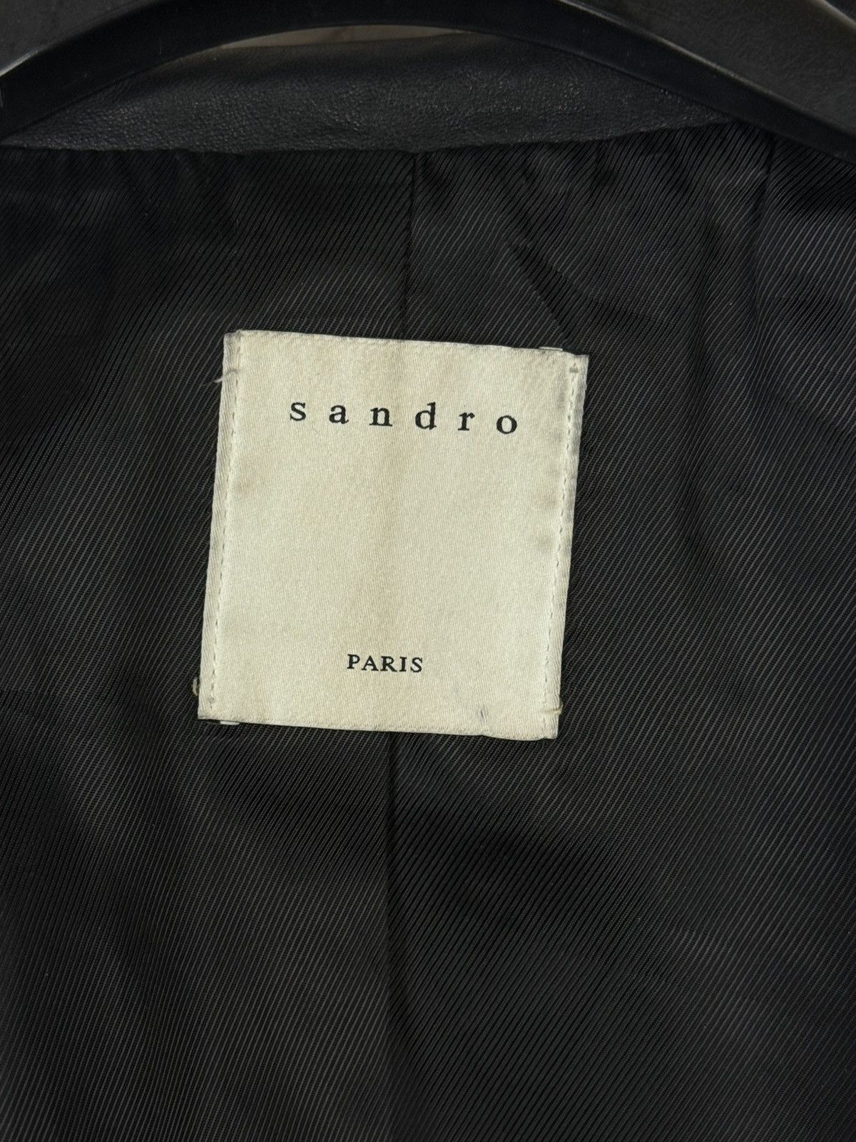 Sandro Sandro Paris Lambskin Black Biker Leather Jacket Size 4 Size L / US 10 / IT 46 - 11 Thumbnail