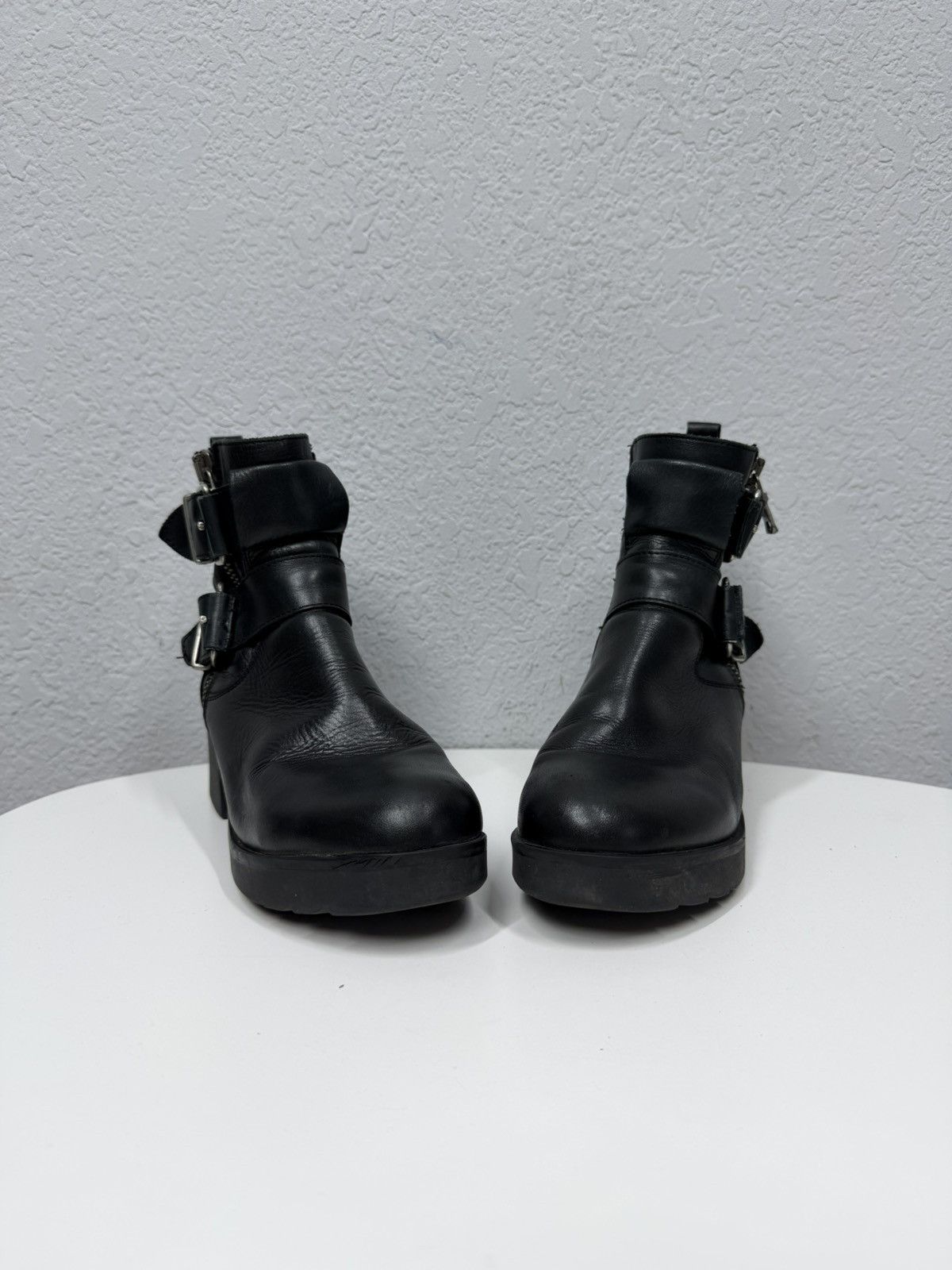Vintage Vintage Italian AS 98 Rick Owens Style Leather Biker Boots Size US 6.5 / EU 39-40 - 2 Thumbnail