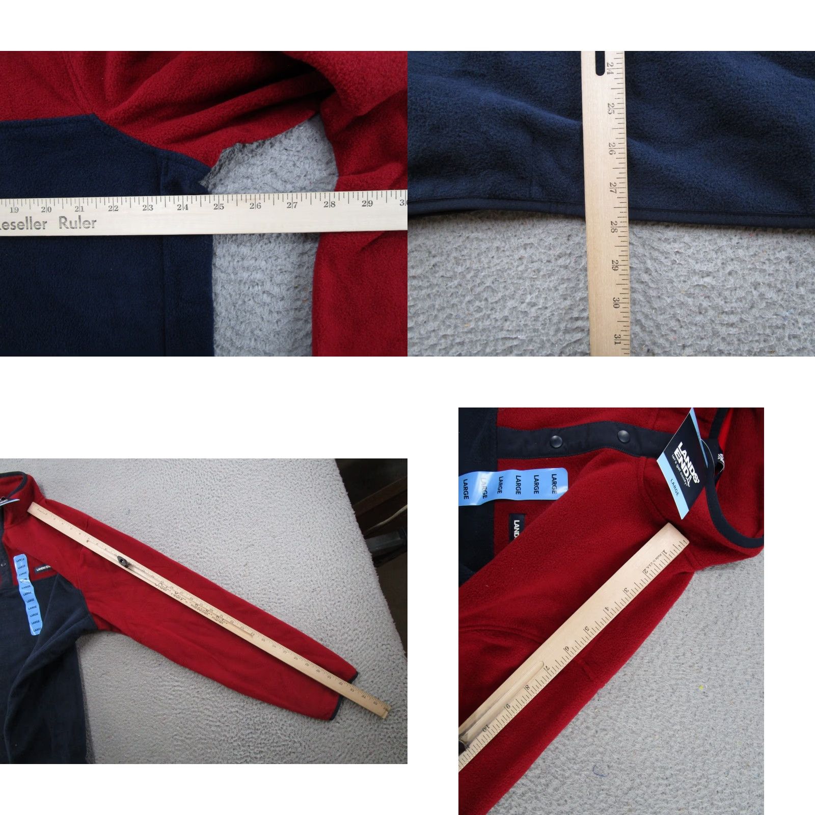 Lands' End Lands' End Fleece Pullover Jacket Men’s Size L Colorblock 1/4 Snap New Size US L / EU 52-54 / 3 - 8 Thumbnail