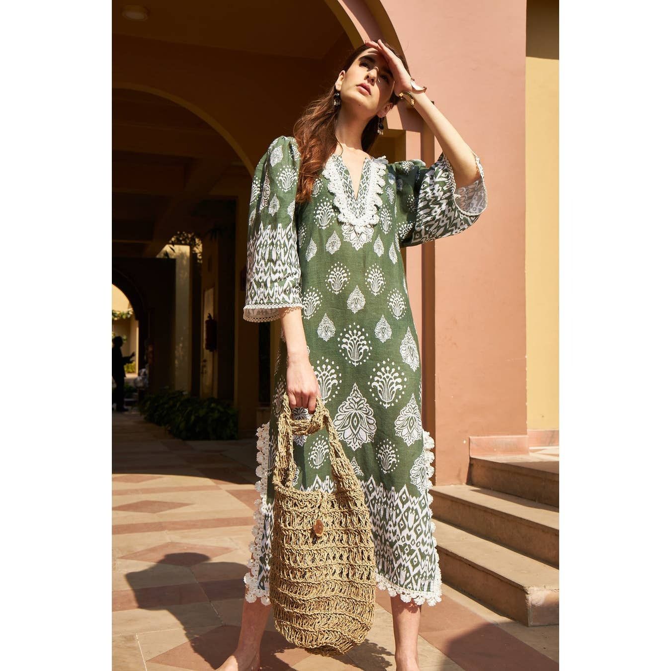 Anthropologie New Anthropologie Somi Javi Tunic Dress $395 SMALL Midi Boho Size S / US 4 / IT 40 - 2 Thumbnail