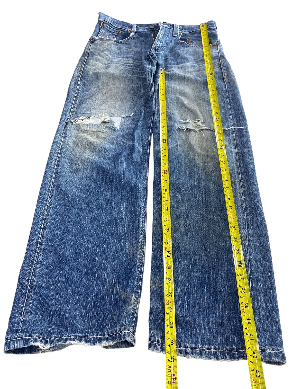 Levi's Vintage Levi’s 503 Whiskers Ripped Style Loose Jeans Size US 34 / EU 50 - 7 Thumbnail