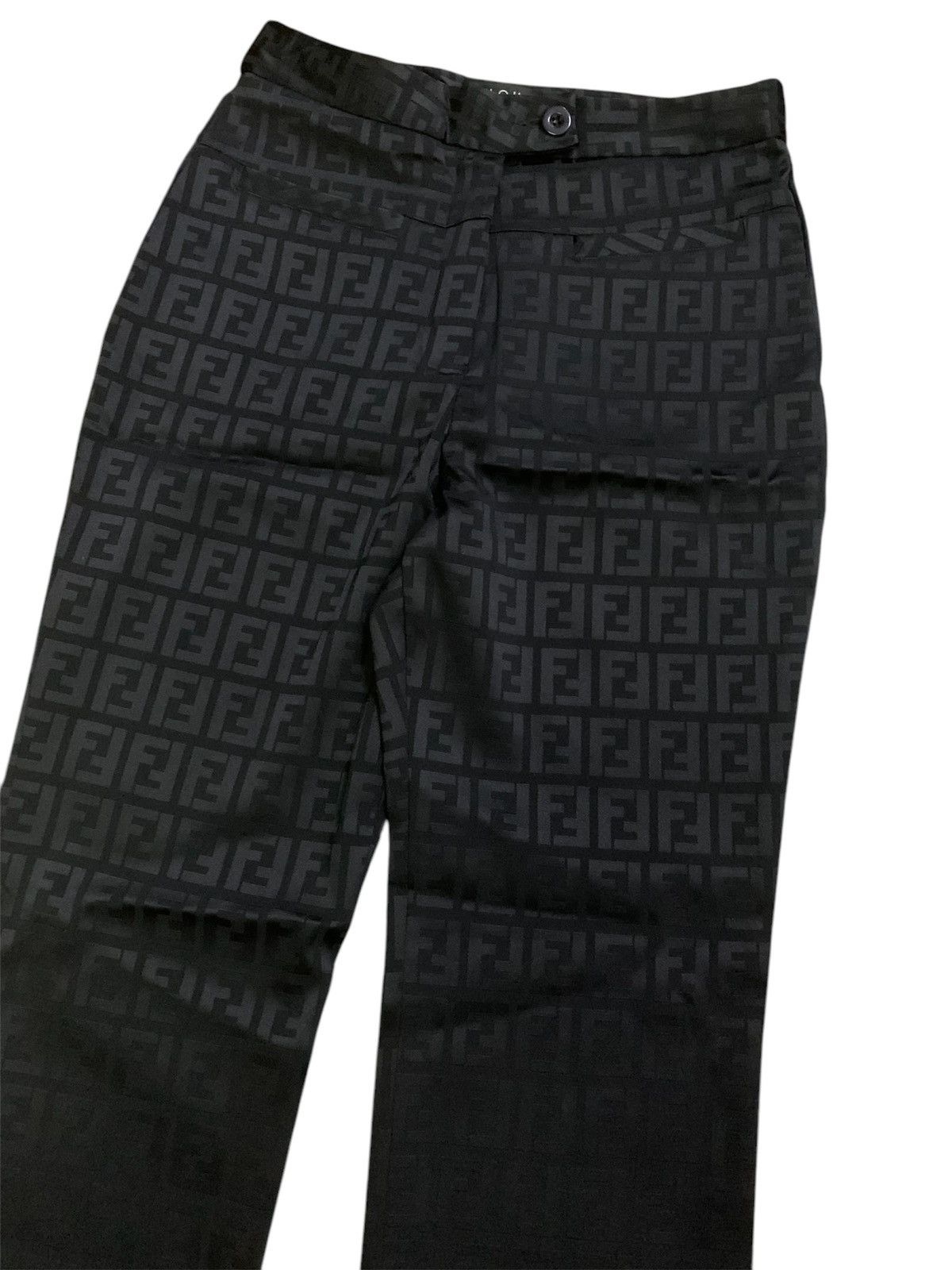 Designer × Japanese Brand Vtg Japanese Brand Mount Fashion Monogram Black Pant Size 27" / US 4 / IT 40 - 2 Thumbnail
