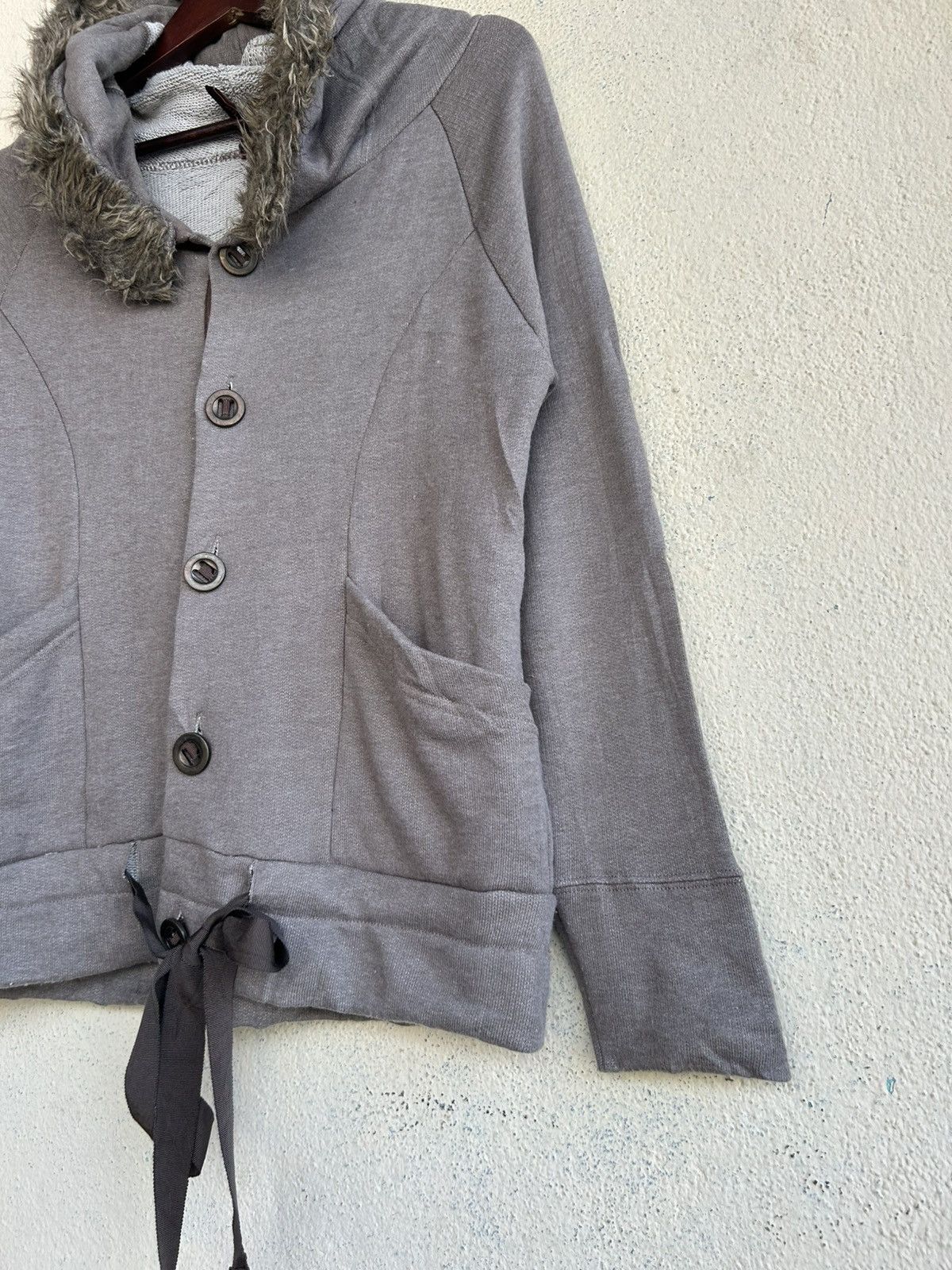 Nicole Club 179/WG Faux Fur Hood Trim Button Ups Hoodie Size ONE SIZE - 4 Thumbnail