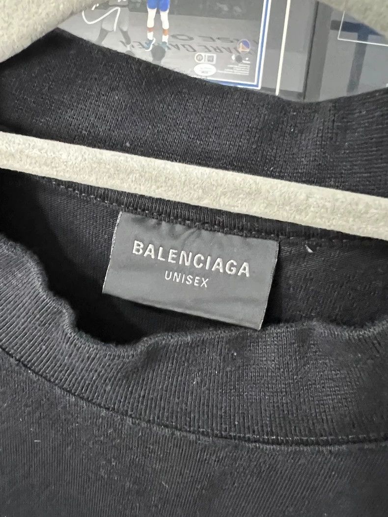 Balenciaga Balenciaga Black Sports blue logo short sleeves Size US M / EU 48-50 / 2 - 3 Thumbnail