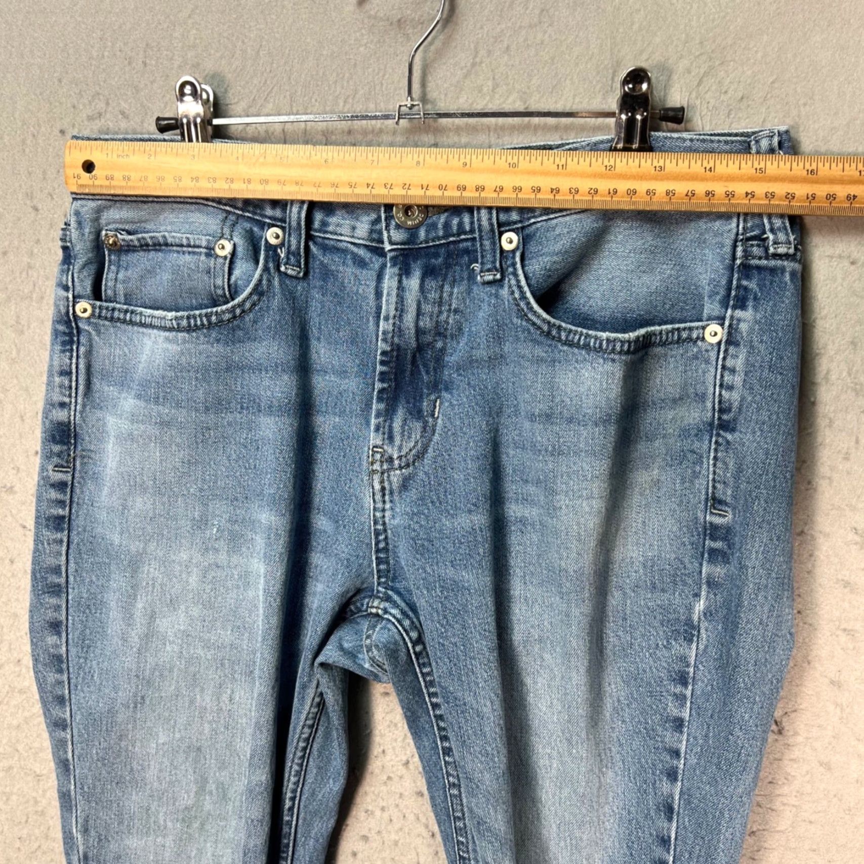 Denime Bullhead Jeans Mens 31 x 30 Denim Skinny Distressed Blue Denim Jeans Size US 31 - 6 Thumbnail