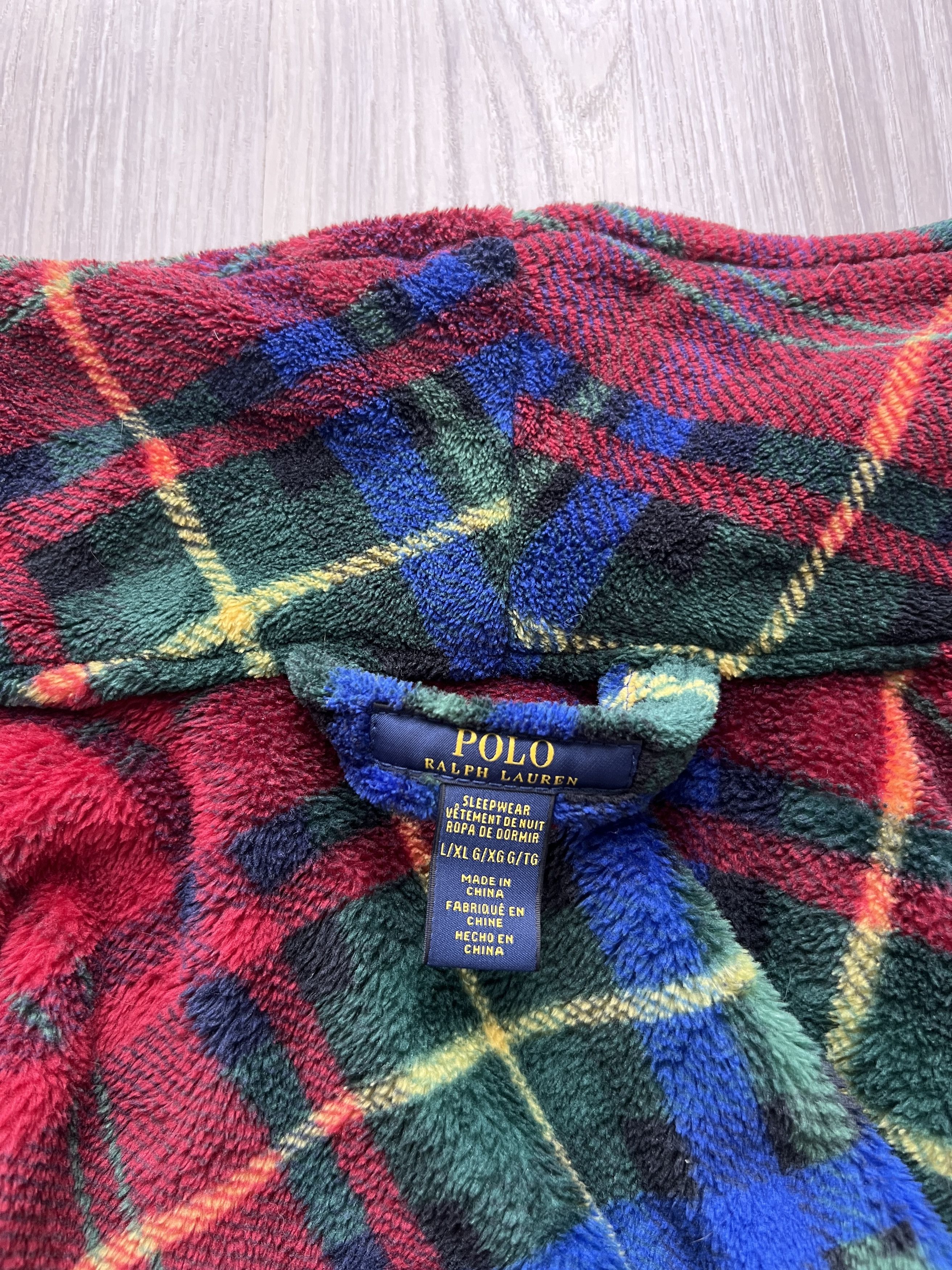 Polo Ralph Lauren Polo Ralph Lauren Plaid Robe Luxury Sleepwear Big Pony Logo Size US XL / EU 56 / 4 - 5 Thumbnail