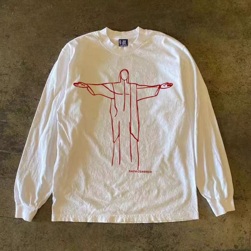 Japanese Brand × Vintage White Vintage Loose Long Sleeve Tee Size US L / EU 52-54 / 3 - 2 Thumbnail