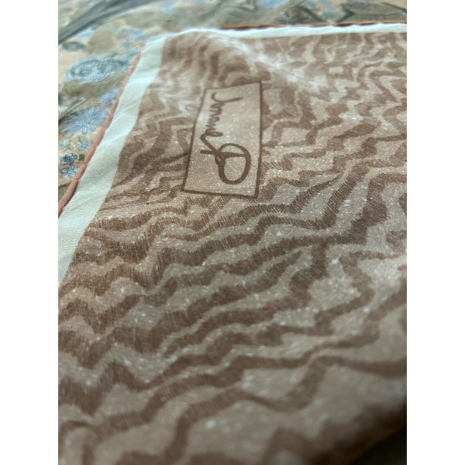 Other RENARD Beige & Brown Floral Silk Scarf 35" - 33´´ EX COND Size ONE SIZE - 7 Thumbnail