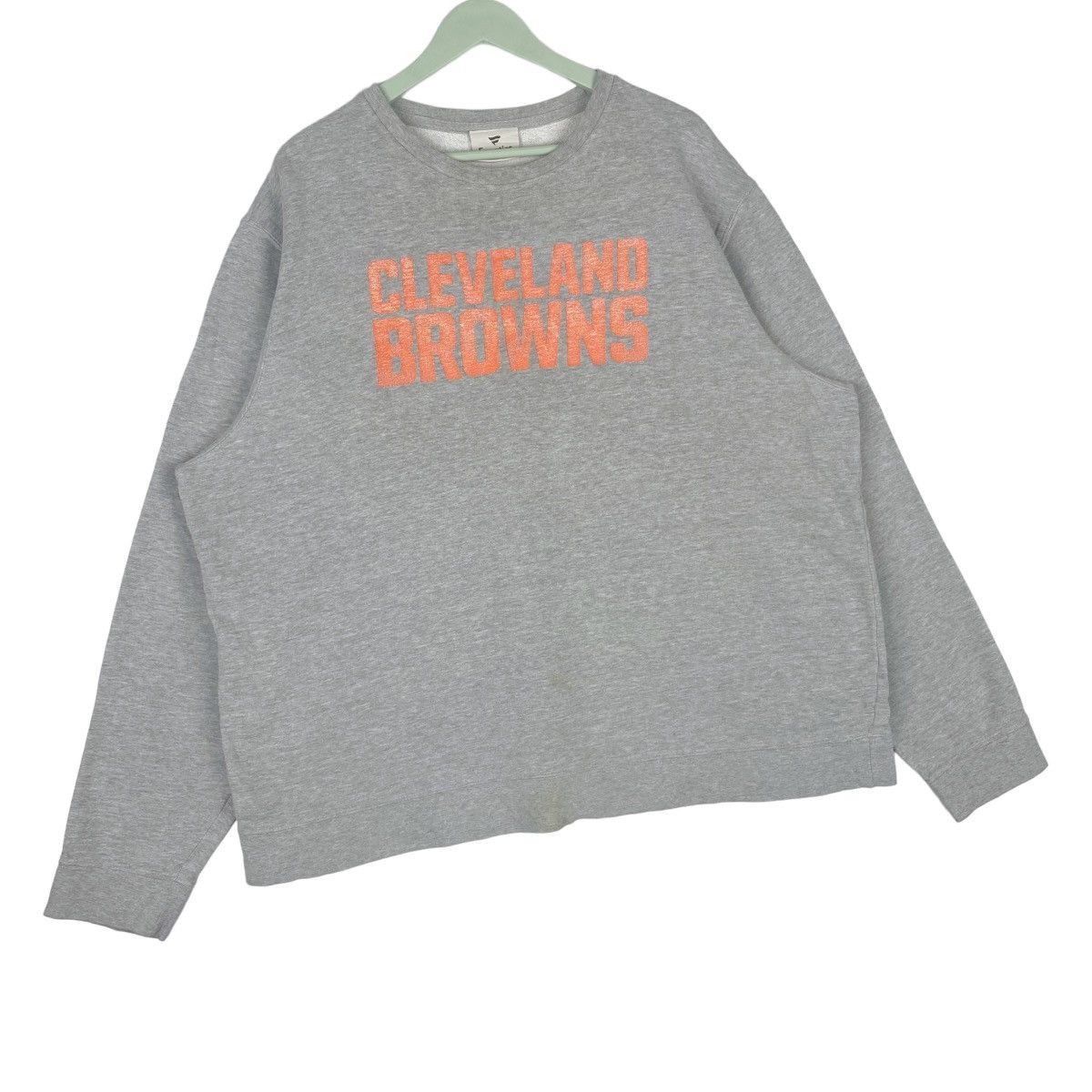 Designer × Vintage Cleveland Browns Sweatshirt Crewneck Grey Pullover Jumper Size US XXL / EU 58 / 5 - 4 Thumbnail