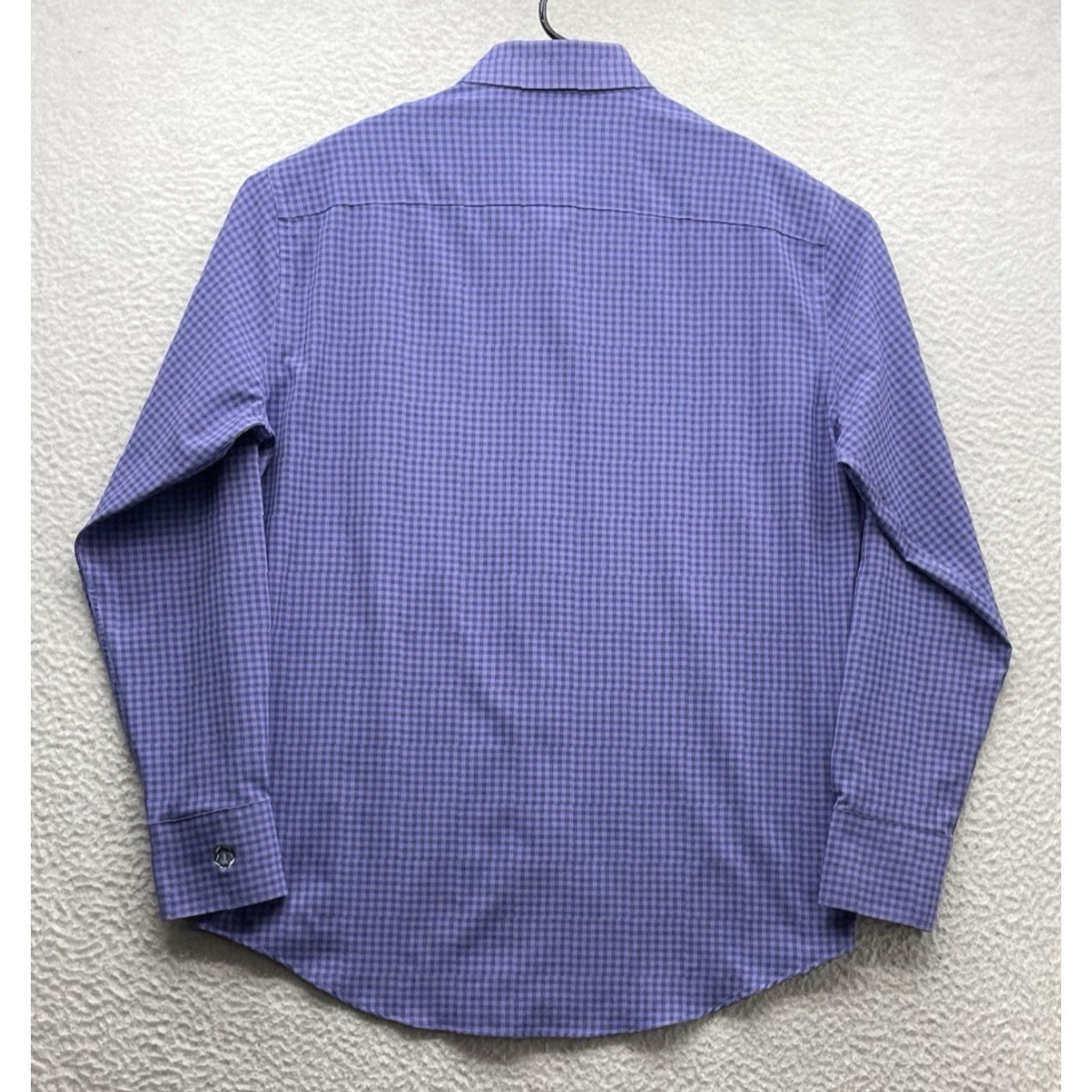 Peter Millar Peter Millar Shirt Mens Medium Purple Check Windowpane Performance Button Down Size US M / EU 48-50 / 2 - 7 Thumbnail