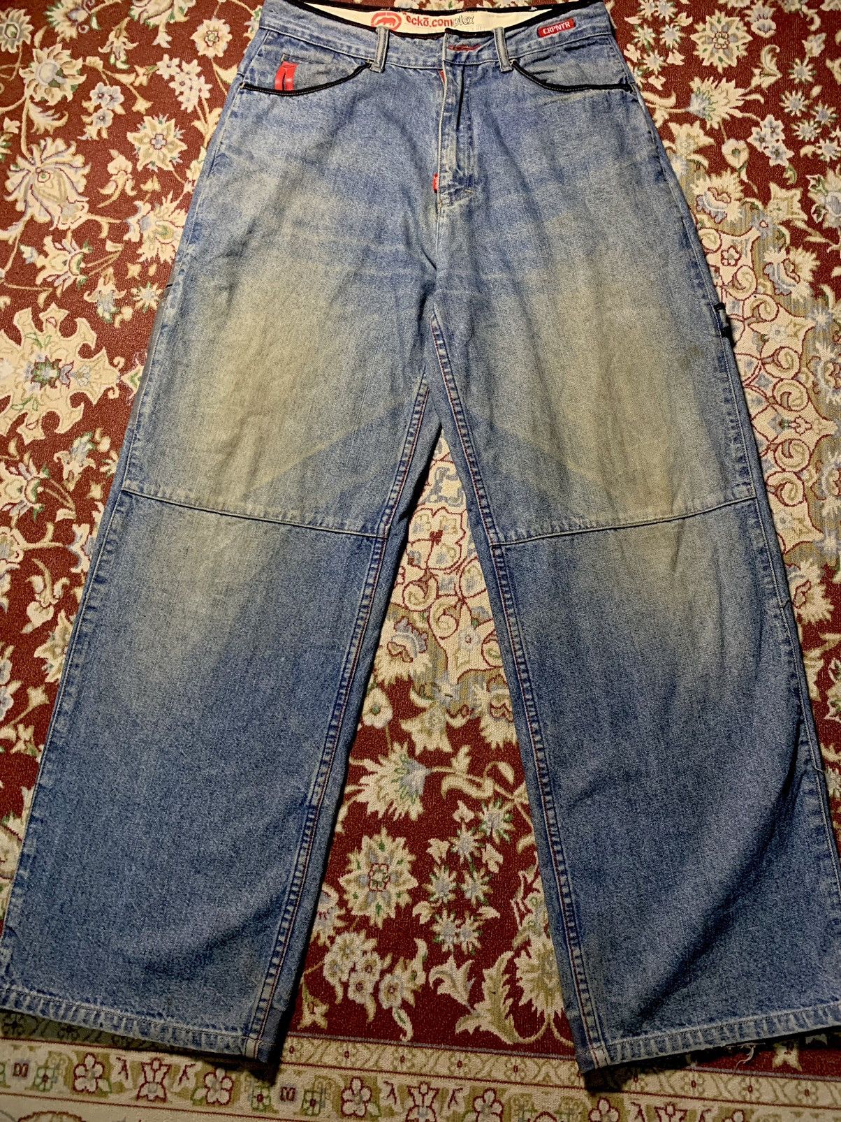 Ecko Unltd. 🔥BAGGY🔥ECKO CARPENTER BAGGY DENIM PANT VERY WORN Size US 30 / EU 46 - 3 Thumbnail