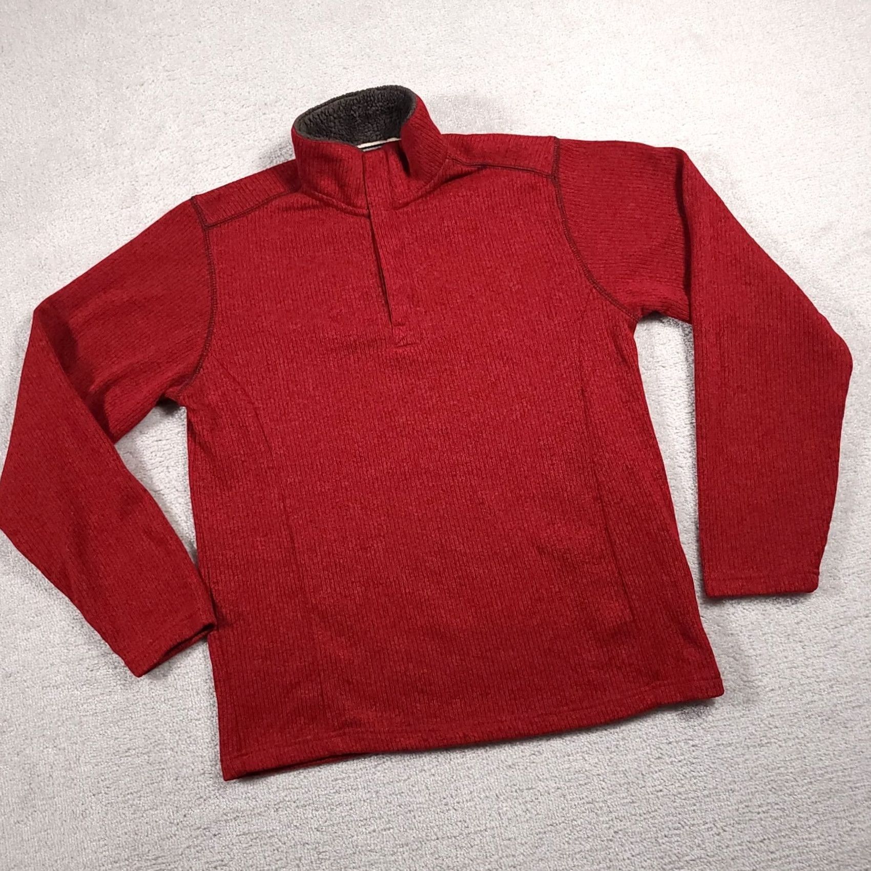 Weatherproof Weatherproof Vintage 1/4 Zip Sweater Mens Med Red Ribbed Fleece Collar Pullover Knit Size US M / EU 48-50 / 2 - 2 Thumbnail