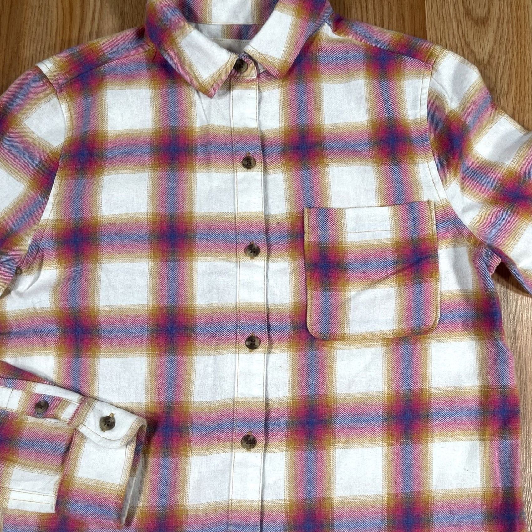 Vintage Aéropostale Shirt Womens XS Plaid Flannel Button-Up Long Sleeve Boyfriend Fit Size XS / US 0-2 / IT 36-38 - 2 Thumbnail