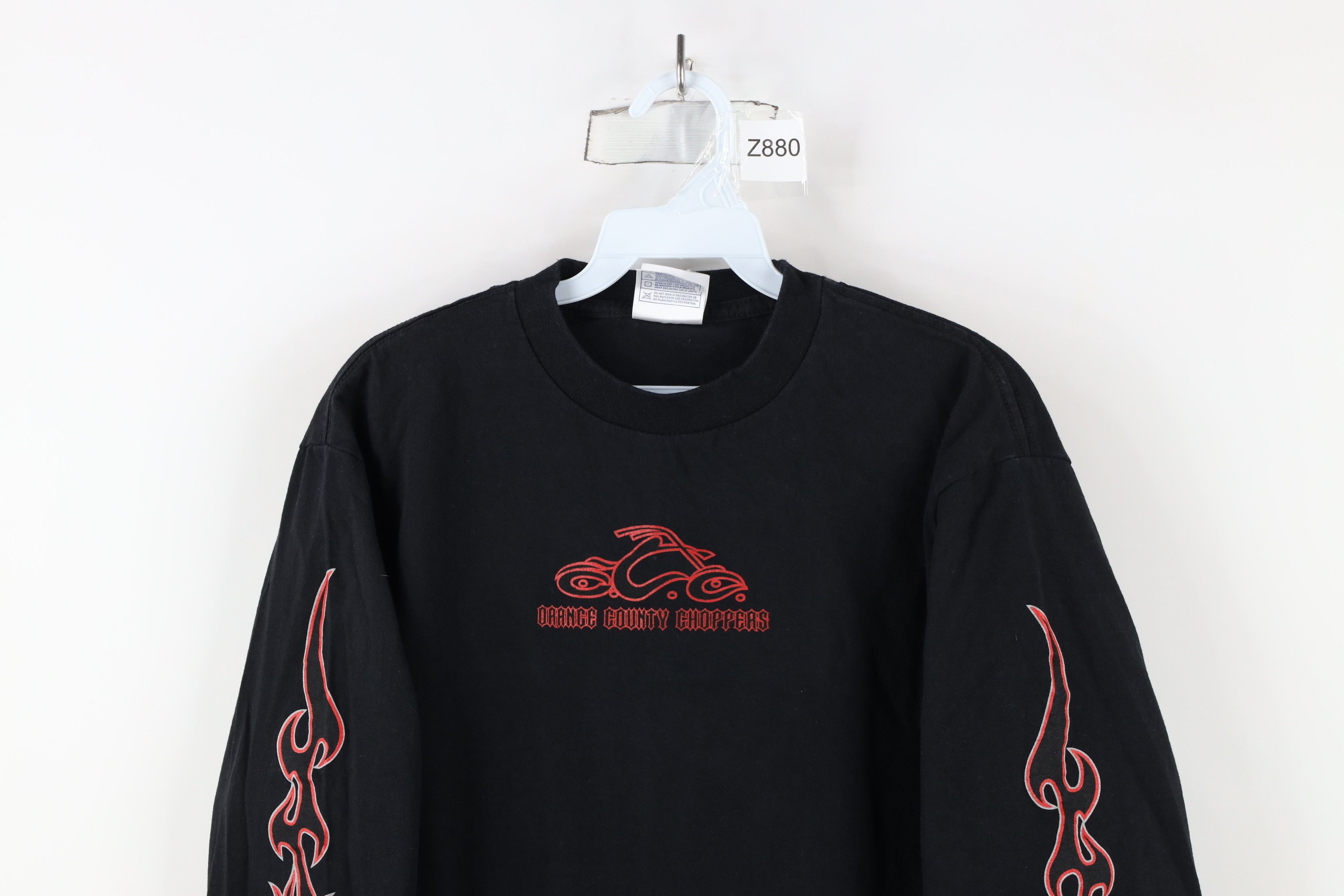 Vintage Vintage 90s Orange County Chopper Moto Long Sleeve T-Shirt Size US M / EU 48-50 / 2 - 2 Thumbnail