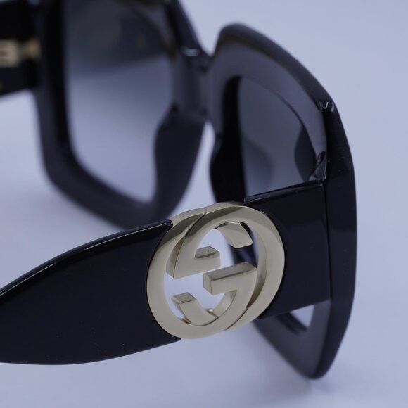 Gucci Gucci GG1022S 001 Sunglasses Black Square Frame, Grey Lenses Size ONE SIZE - 6 Thumbnail
