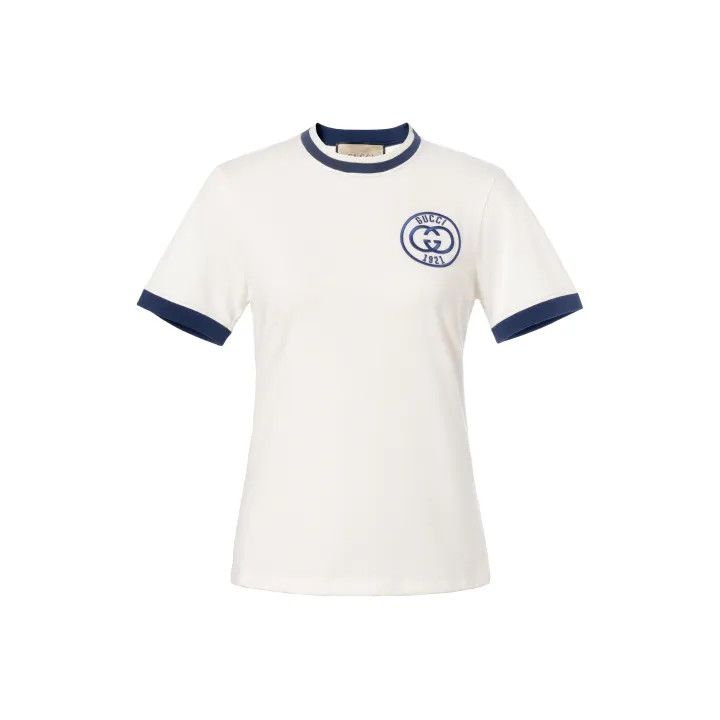 Gucci GUCCI Short Sleeve Embroidered T-Shirt for Women Size XS / US 0-2 / IT 36-38 - 1 Thumbnail