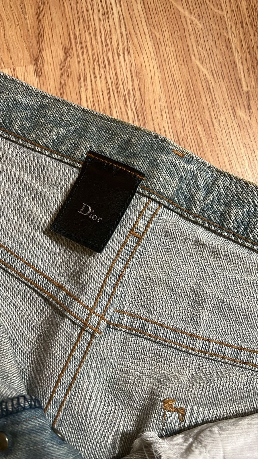 Dior × Hedi Slimane Dior SS04 Dirty Blue / Bleu Claire Waxed Clawmark Denims Size US 32 / EU 48 - 7 Thumbnail
