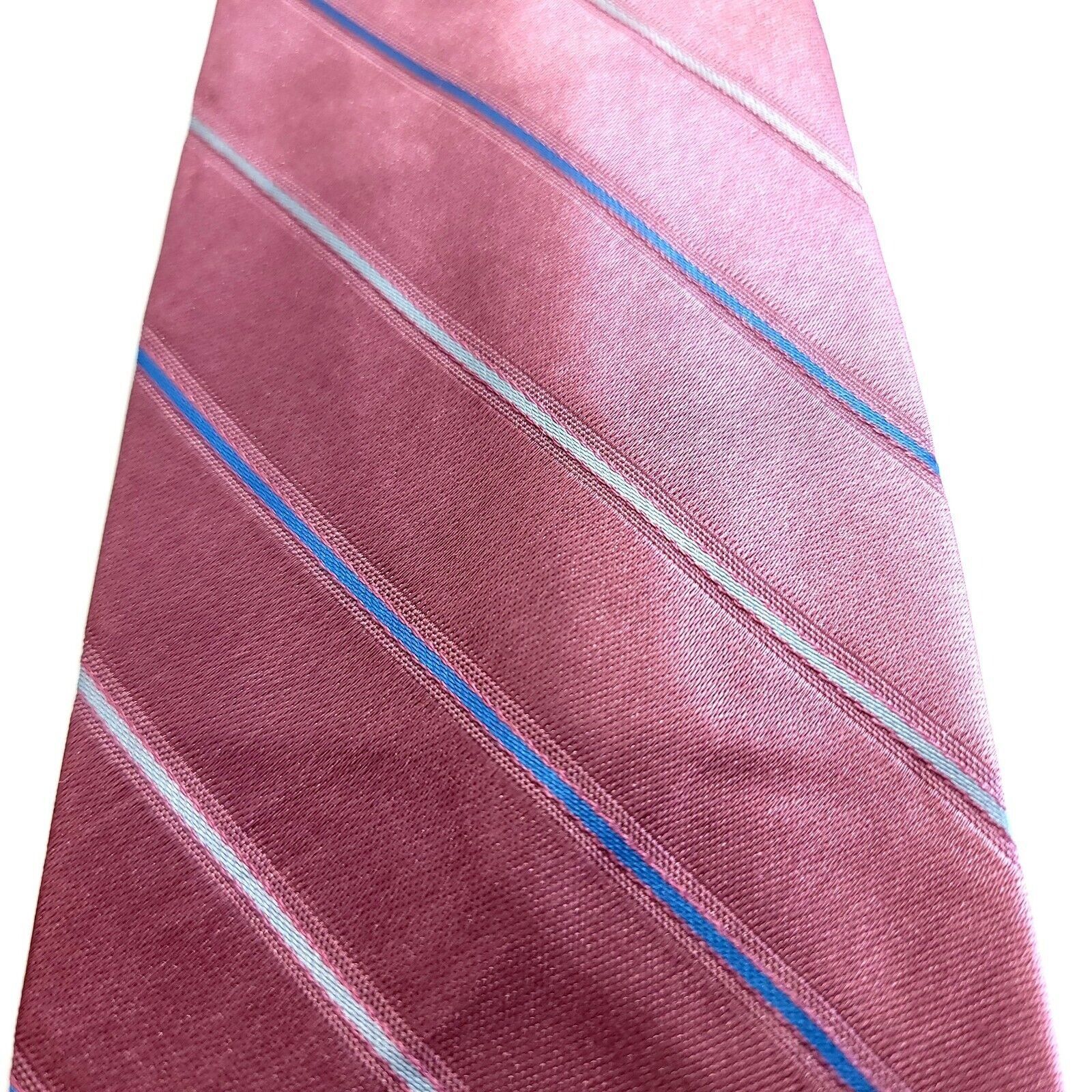 Givenchy Vintage Givenchy Monsieur Pink Blue Striped Woven Polyester Size ONE SIZE - 2 Thumbnail