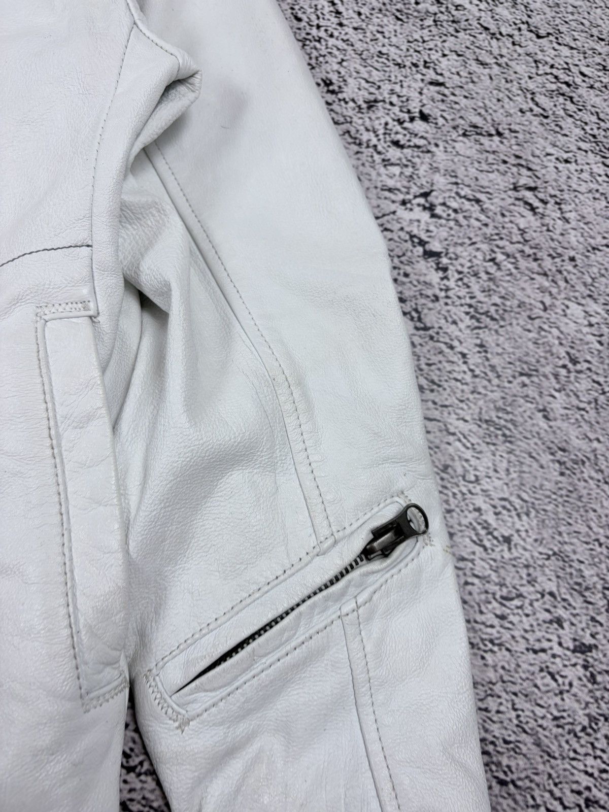 G-Star G-Star Raw Archive White Cowhide Leather Moto Jacket M Size US M / EU 48-50 / 2 - 10 Thumbnail