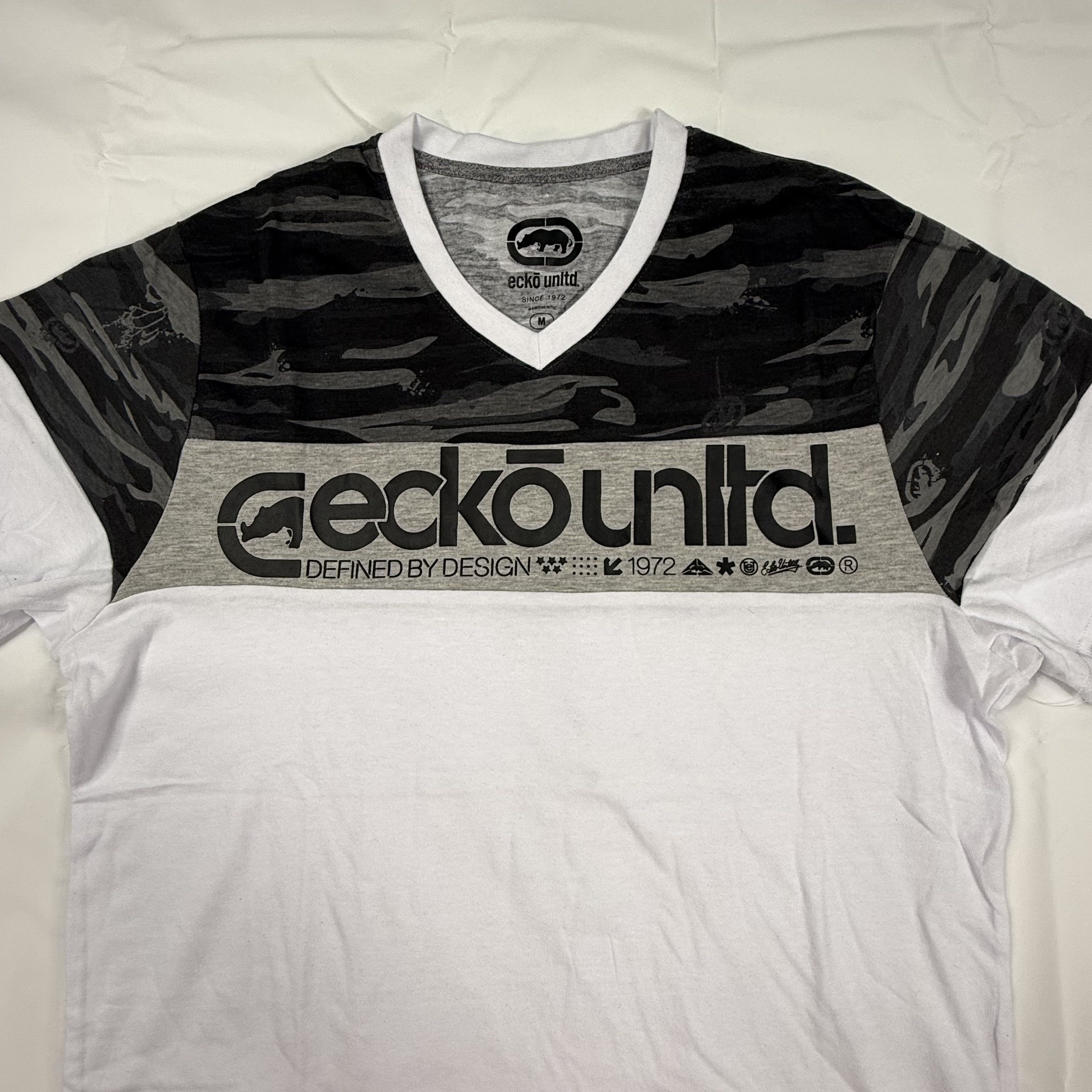 Ecko Unltd. Ecko Unltd Mens Gecko Unltd V-Neck T-Shirt Camo Size US M / EU 48-50 / 2 - 3 Thumbnail