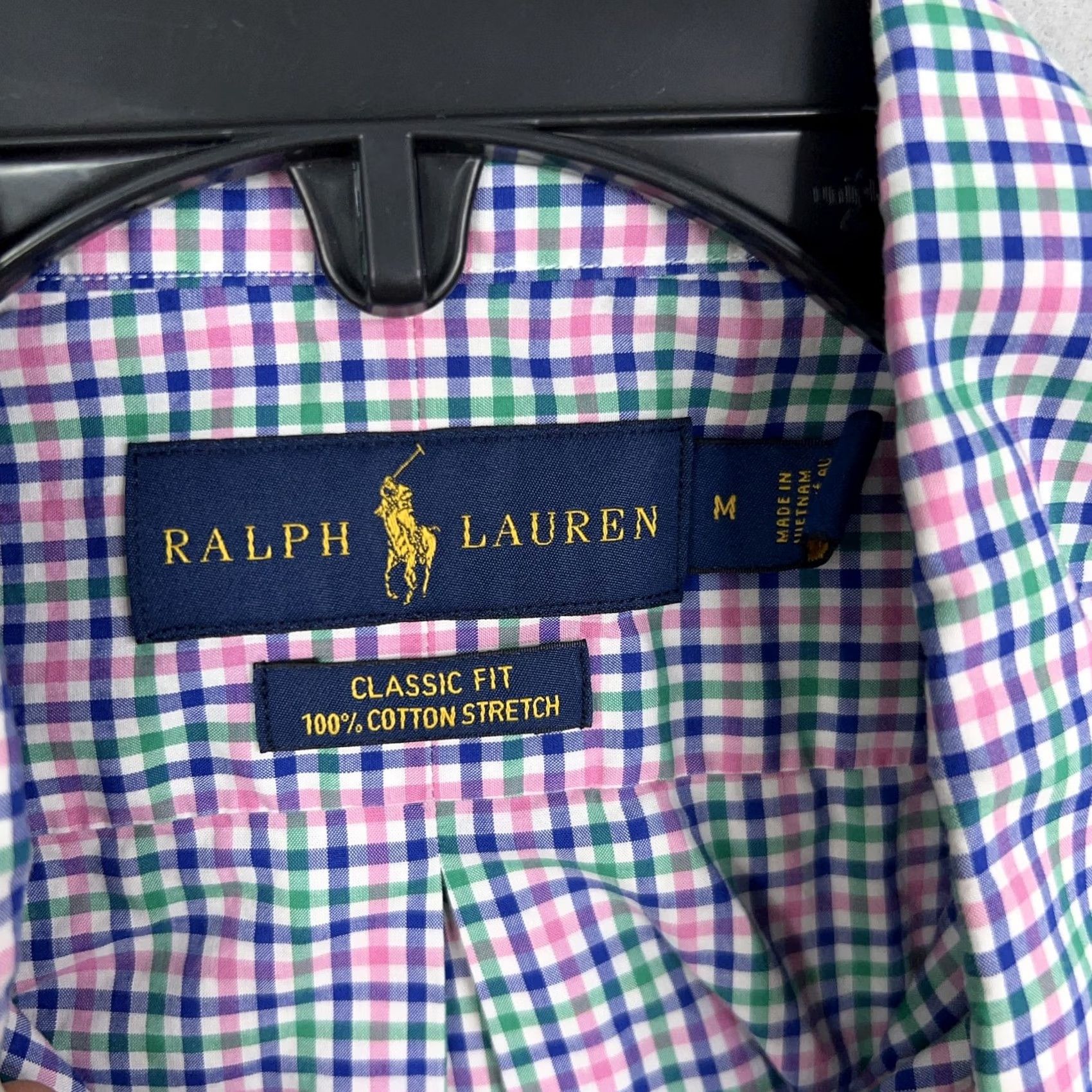Ralph Lauren Ralph Lauren Shirt Mens Medium Pink Blue Green Plaid Classic Fit Stretch Preppy Size US M / EU 48-50 / 2 - 4 Thumbnail