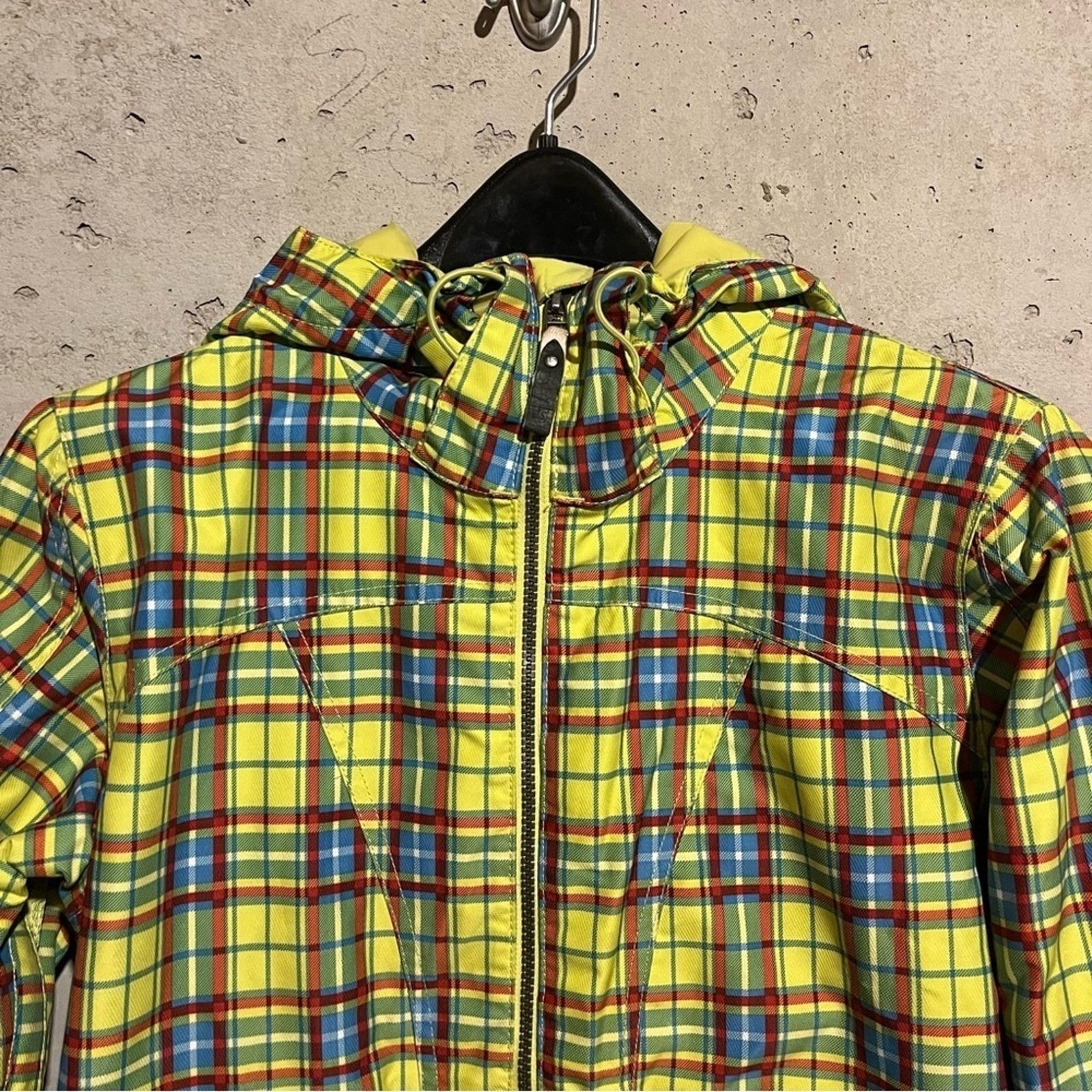 Burton Burton Size M Dryride Activity Jacket Yellow Plaid Hooded Size M / US 6-8 / IT 42-44 - 2 Thumbnail
