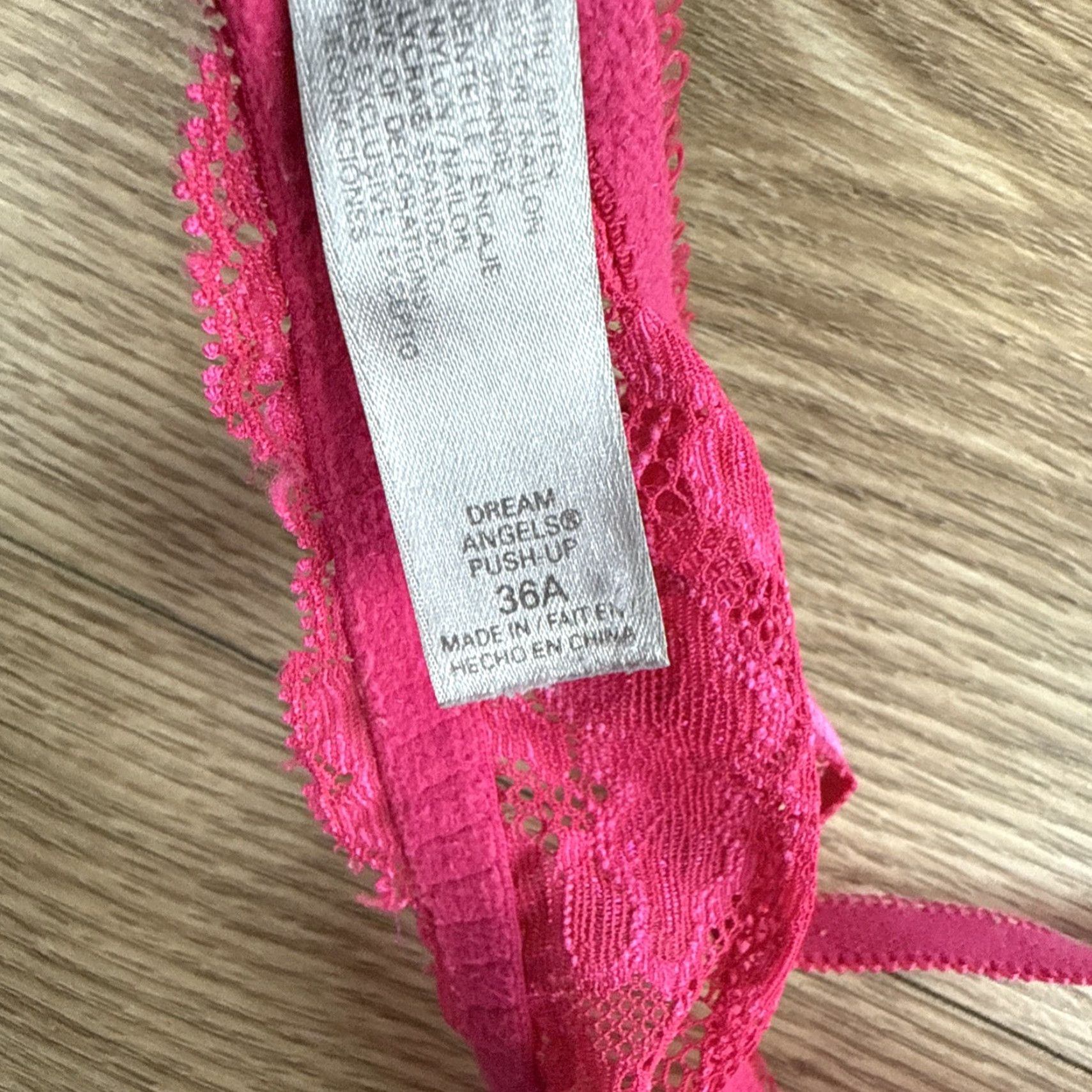 Victoria's Secret VINTAGE Victoria's Secret Dream Angels 36A Bra Demi Lined Push Up Pink Angel Women | Bra Sizing 36A Pink Bling Size ONE SIZE - 5 Thumbnail