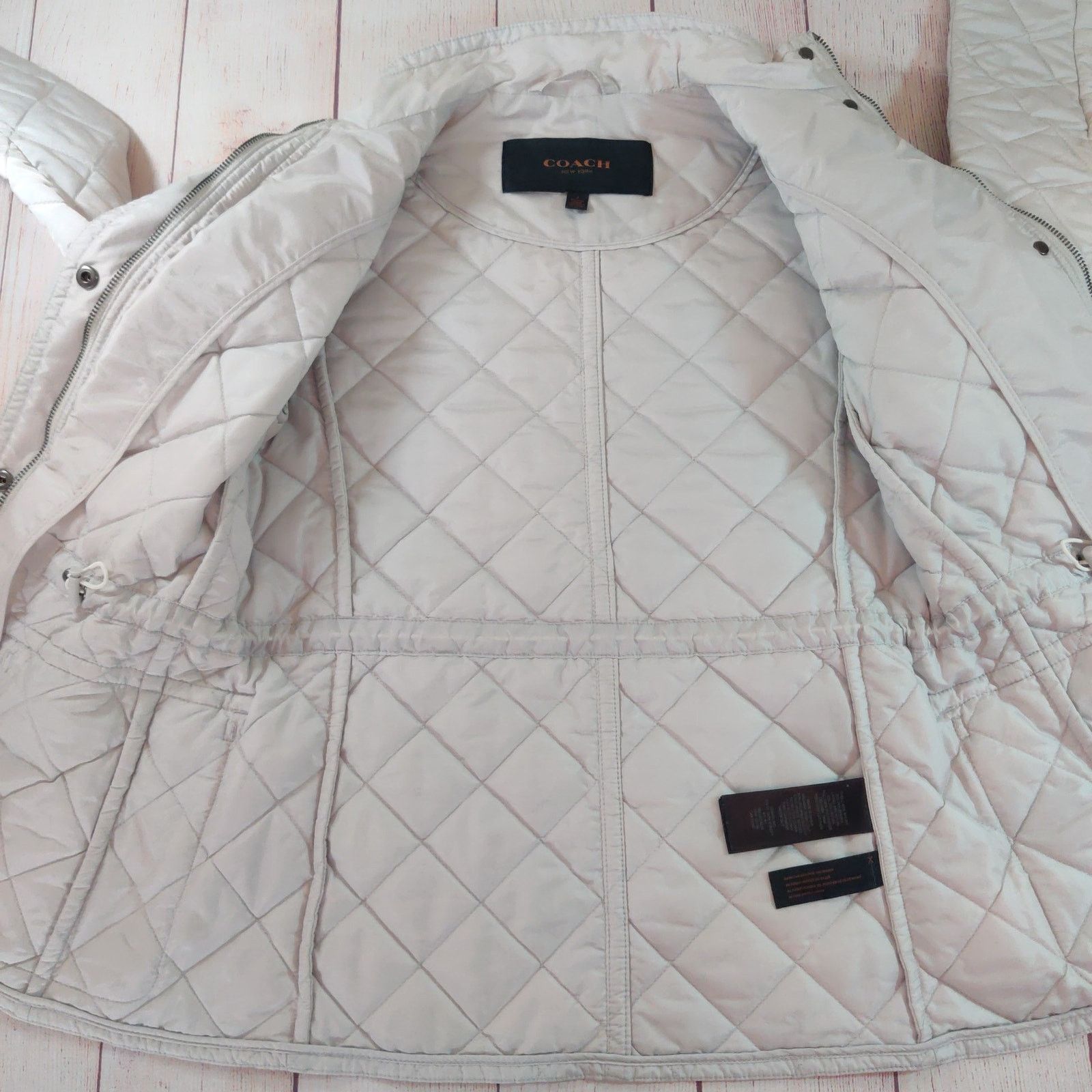 Coach Coach diamond quilted jacket F84993 oyster sz S Size S / US 4 / IT 40 - 5 Thumbnail