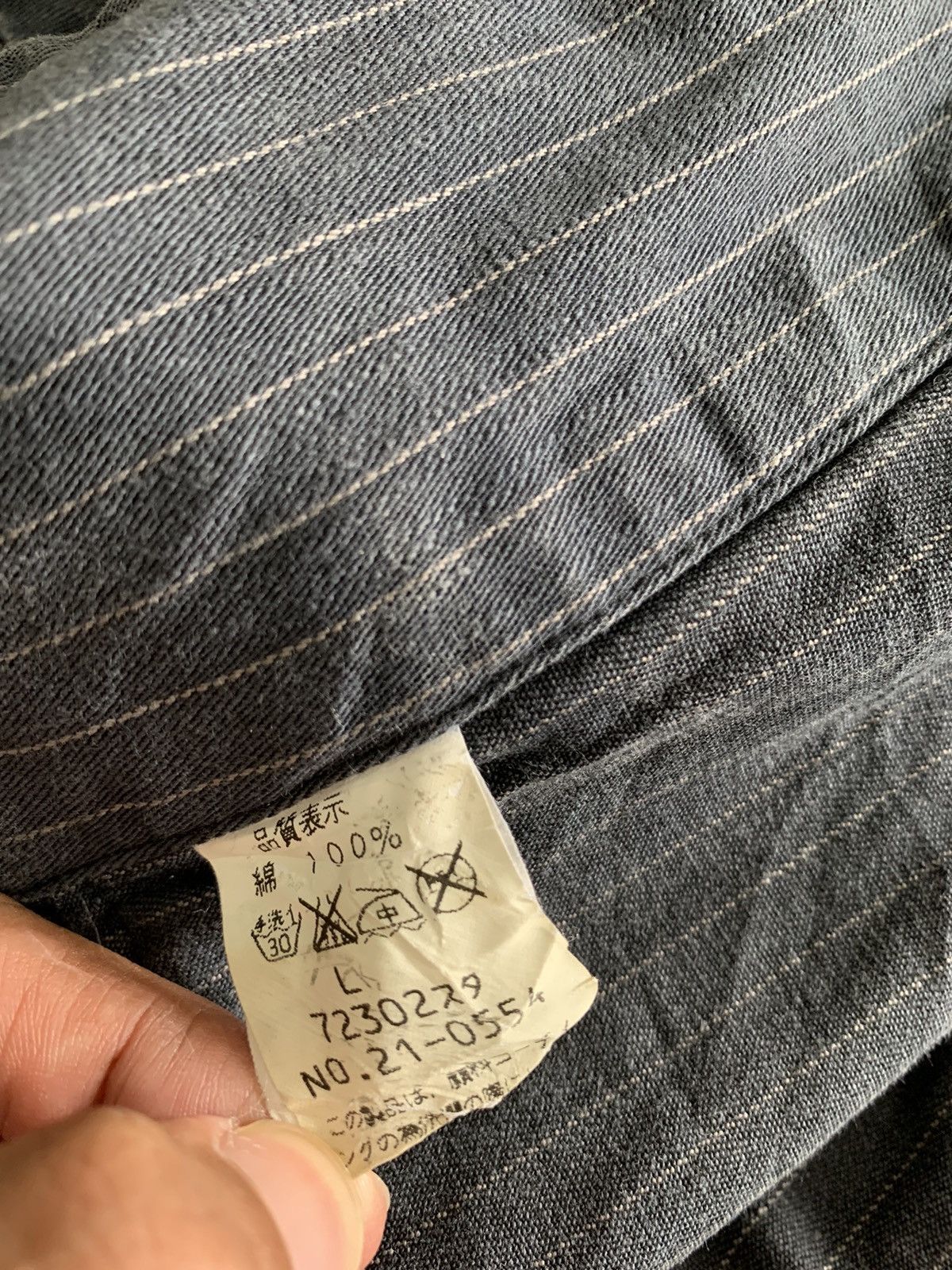 Johnbull 💥JOHNBULL WORKWEAR JACKET DENIM STRIPED FADED Size US L / EU 52-54 / 3 - 6 Thumbnail