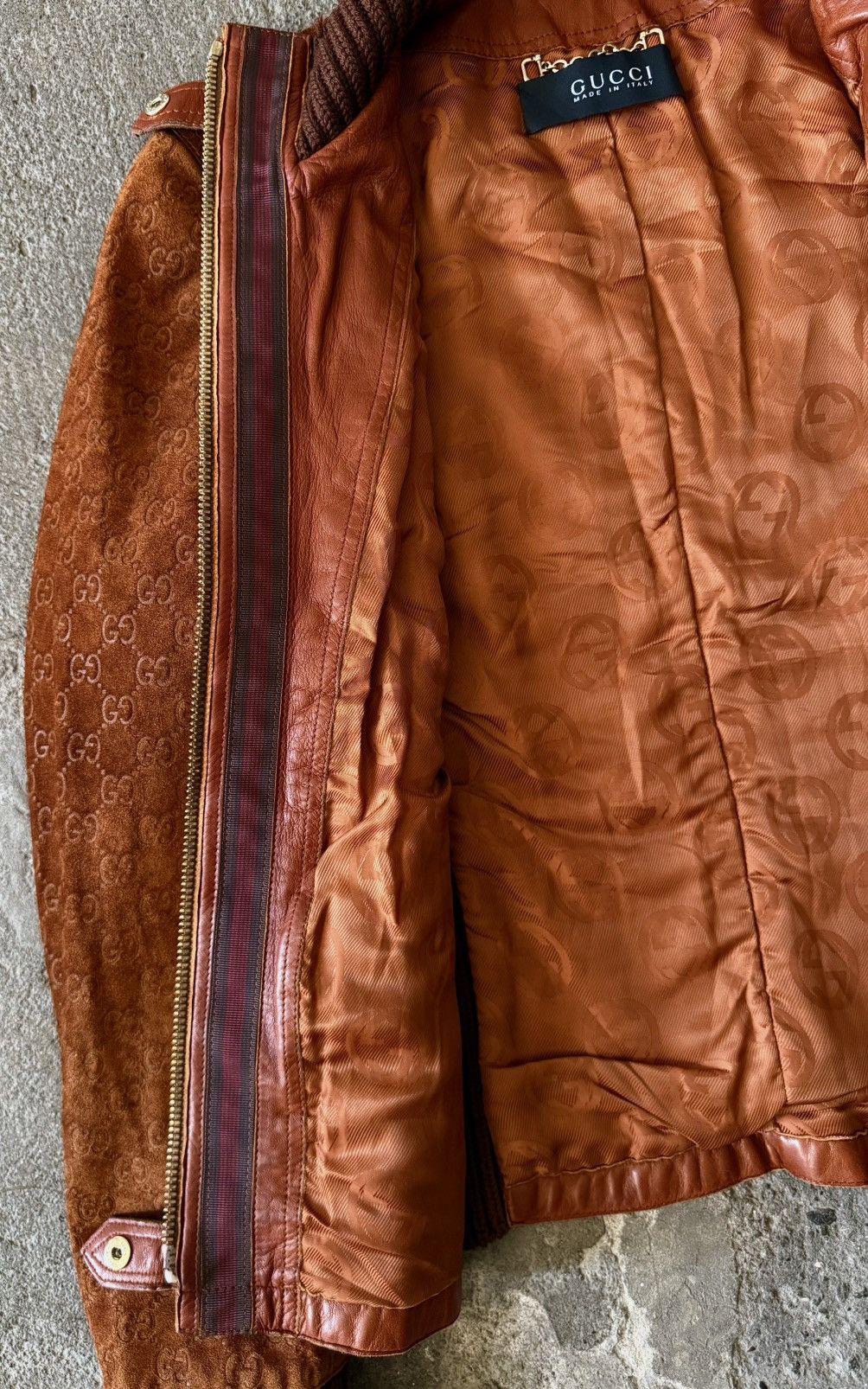 Gucci × Tom Ford Archive Gucci - Tom Ford Suede / Knit - Monogram Jacket Size S / US 4 / IT 40 - 13 Thumbnail