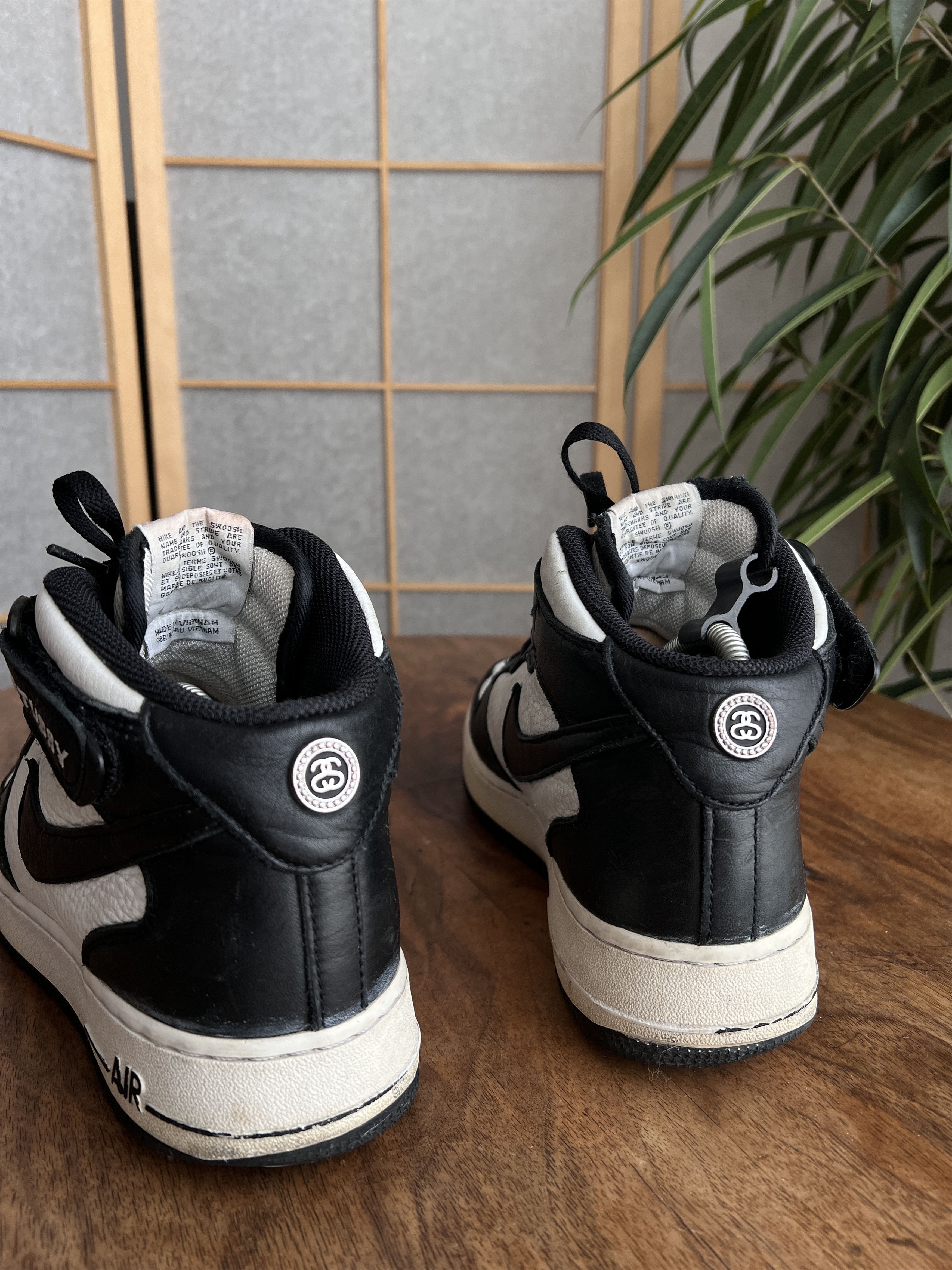 Stussy x Nike Air Force 1 Mid sneakers y2k shoes rap hip hop