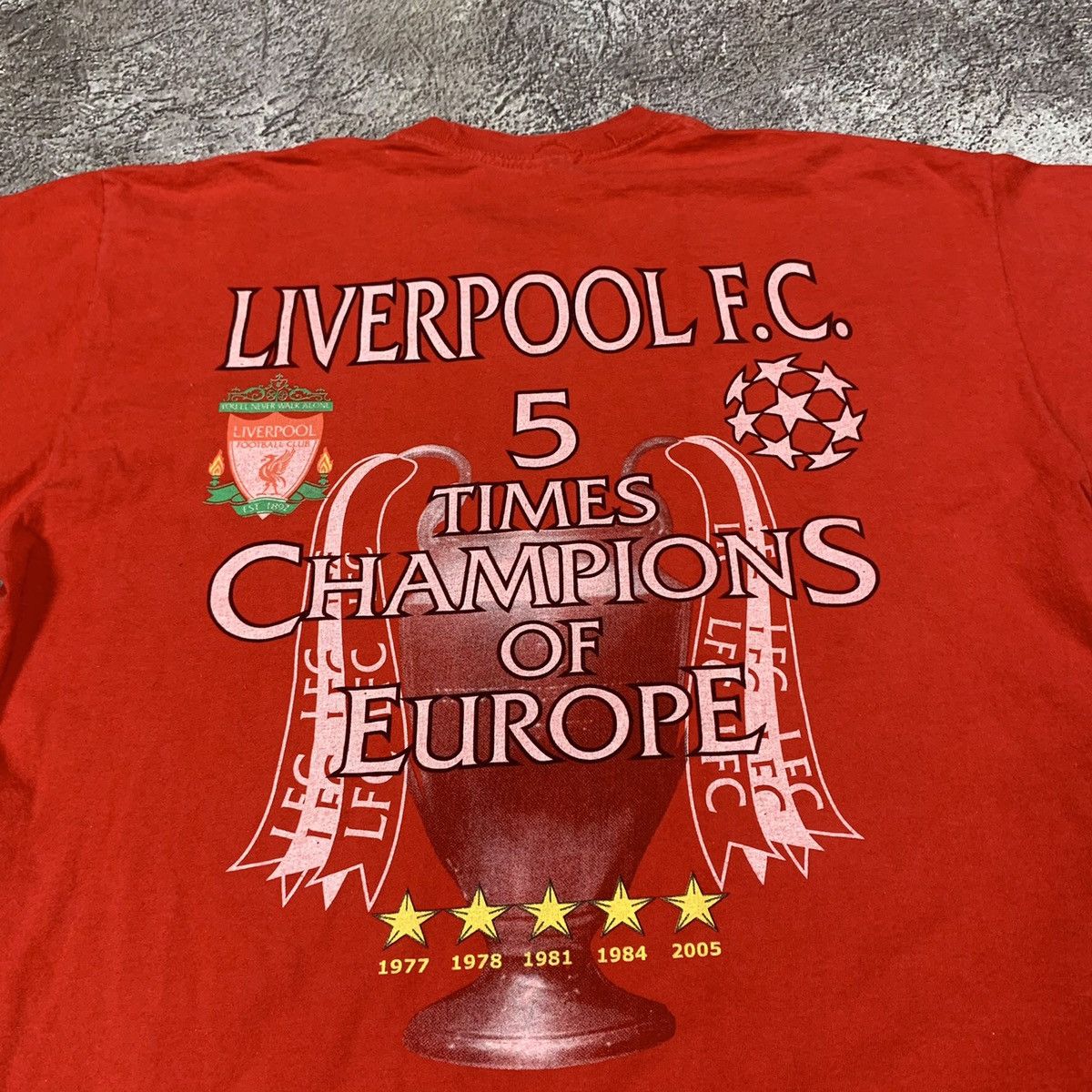 Vintage Vintage 2005 Liverpool FC Champions League Graphic Tee Stree Size US L / EU 52-54 / 3 - 5 Thumbnail