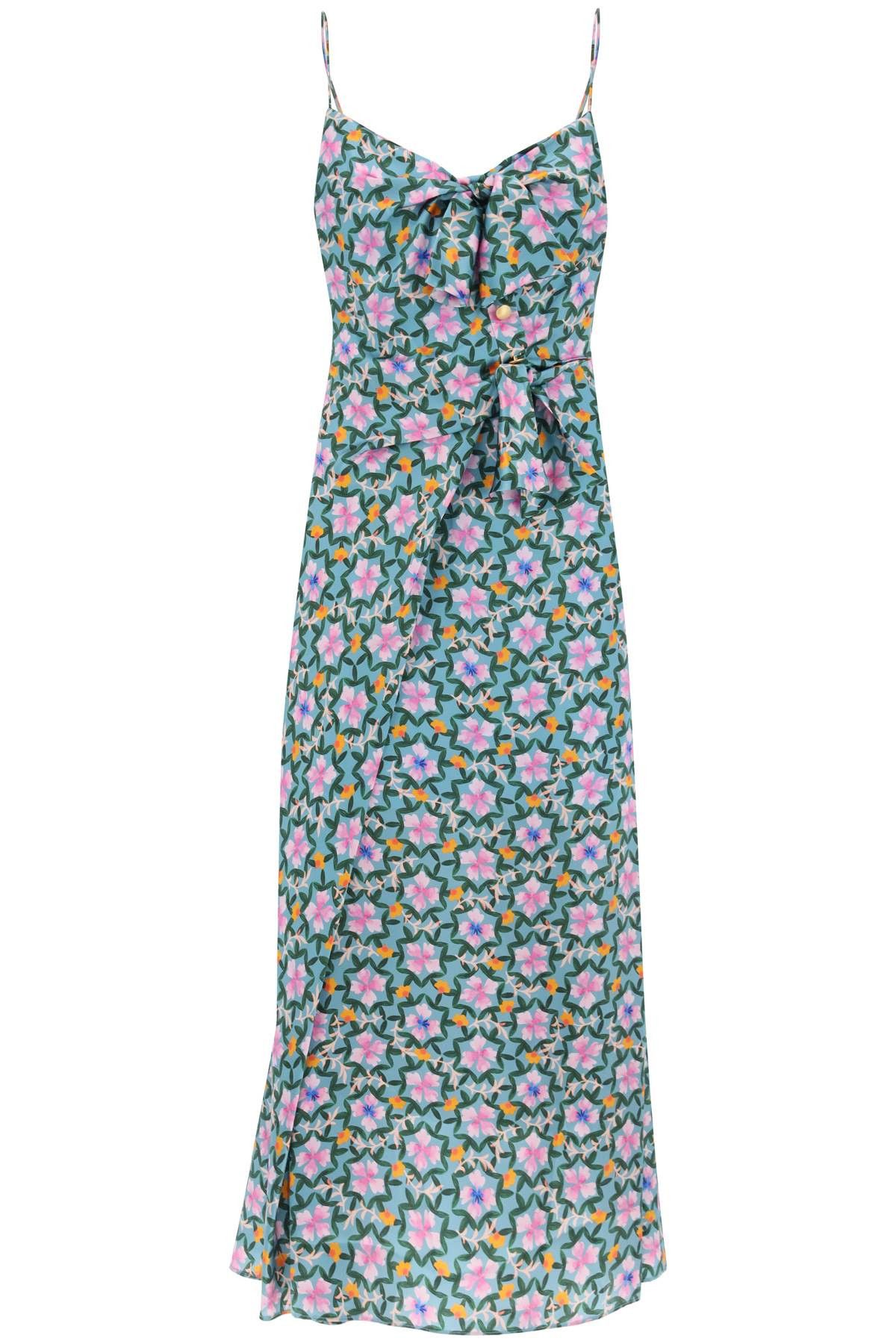 image of Saloni Penelope Floral Maxi Dress in Celeste, Women's (Size XS)