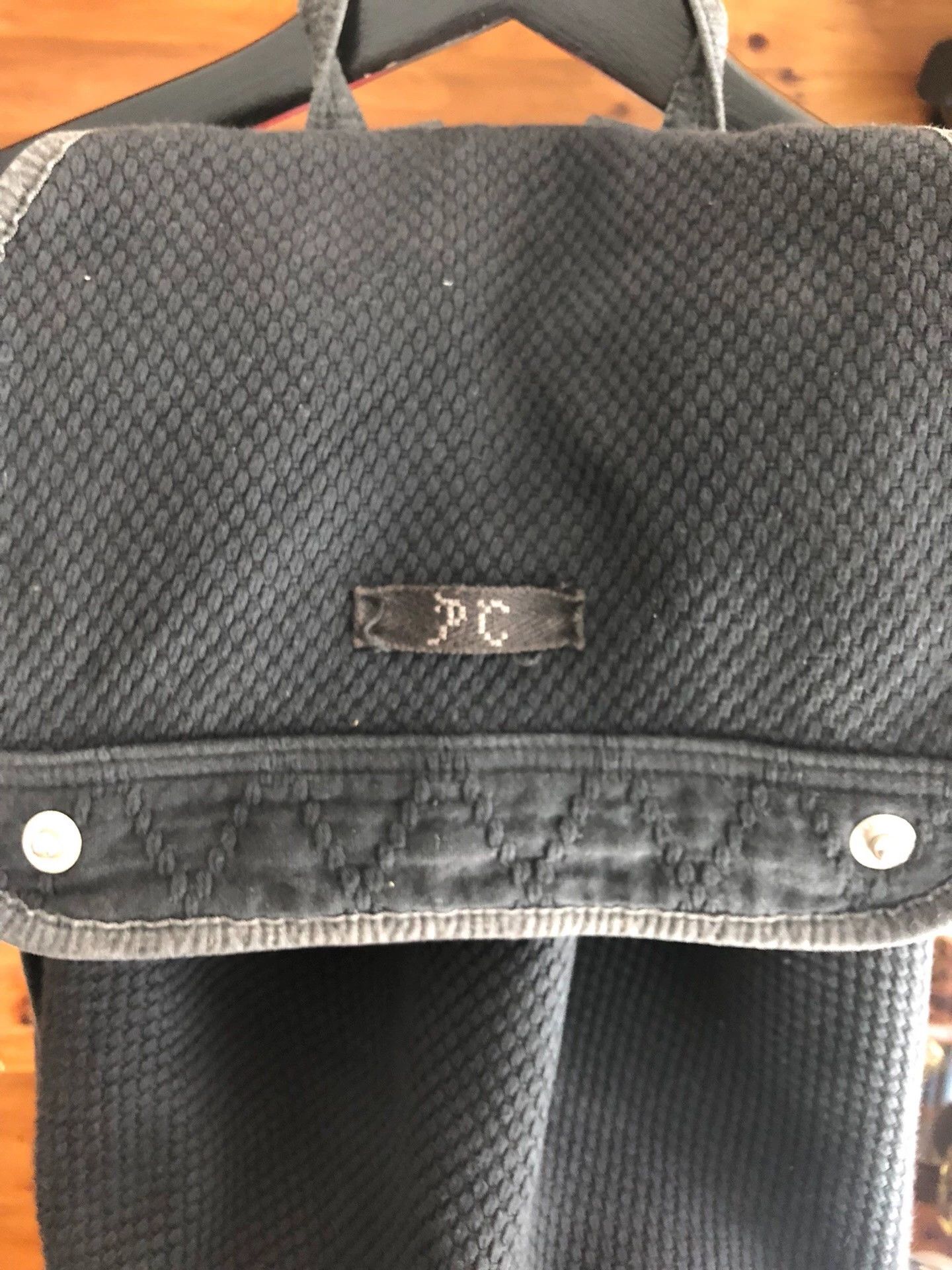 Porter Porter Classic Black Sashiko Backpack, strap wear used Size ONE SIZE - 4 Thumbnail
