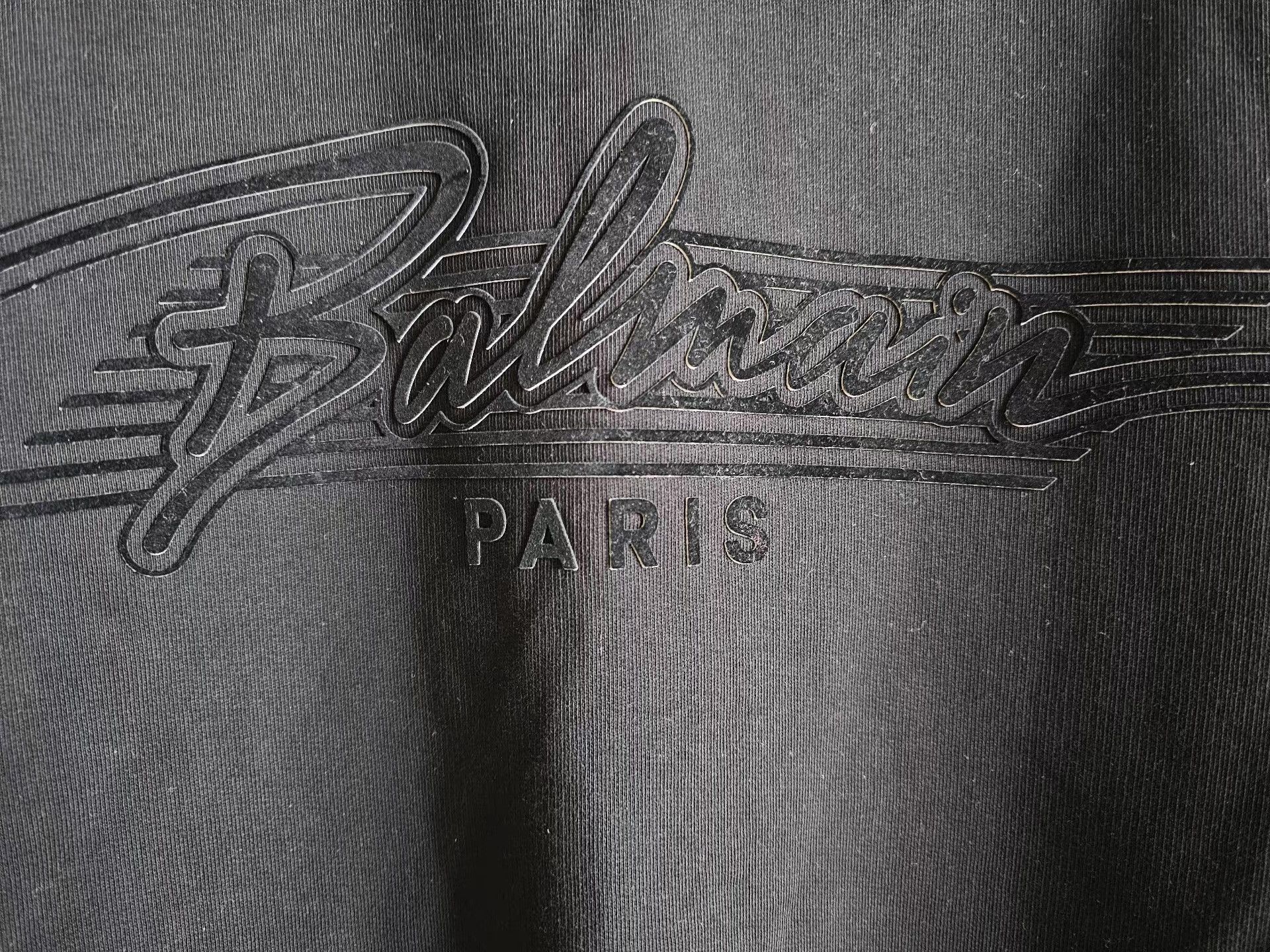 Balmain Balmain black flocked logo sweatshirt, Size US L / EU 52-54 / 3 - 2 Thumbnail