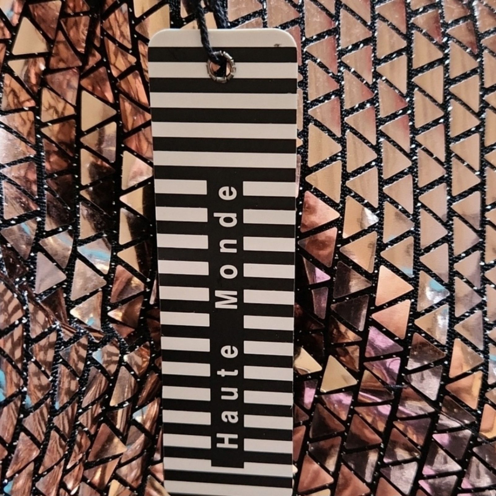 Other HAUTE MONDE ☆ COPPER ☆ METALLIC ☆ COCKTAIL DRESS ☆ M ☆ NWT Size M / US 6-8 / IT 42-44 - 10 Thumbnail