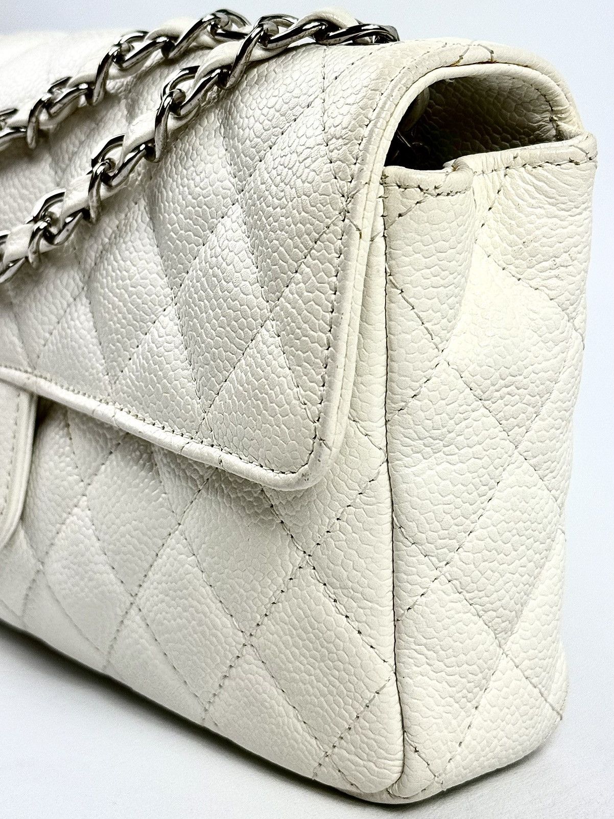 Chanel Chanel - Karl - 2008 - White - Caviar - East West - Flap Size ONE SIZE - 8 Thumbnail
