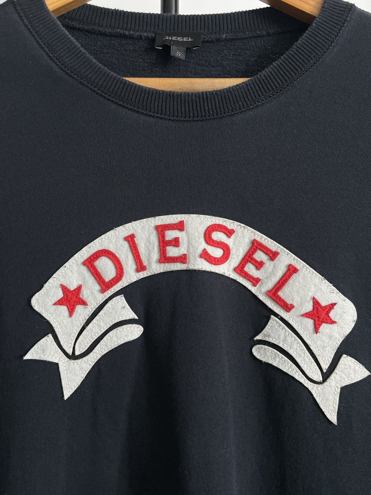 Diesel Vintage Y2K Diesel 00’s Sweatshirt Distressed Fade RARE Size US M / EU 48-50 / 2 - 3 Thumbnail