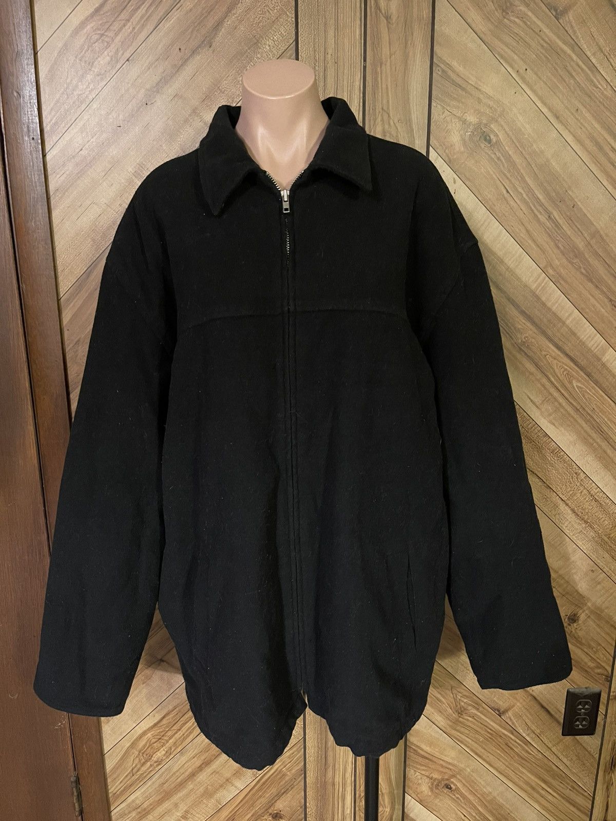Old Navy Old Navy Black Wool Blend Double Breasted Classic Coat Size US XL / EU 56 / 4 - 2 Thumbnail