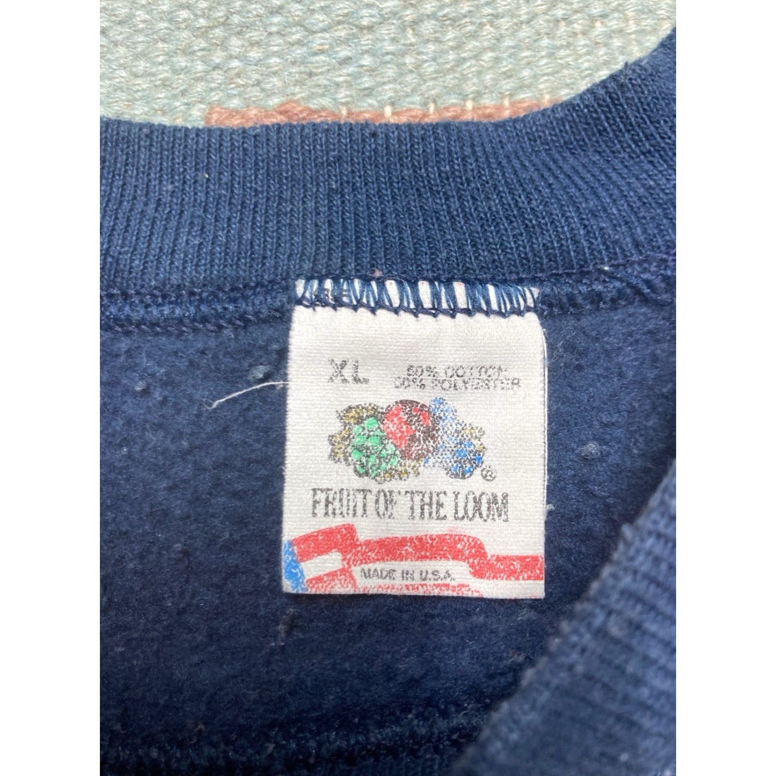 Fruit Of The Loom VINTAGE 80s Volleyball Sweatshirt Fulton fruit of the loom Sports XL Men Blue Pullover Size US XL / EU 56 / 4 - 3 Thumbnail
