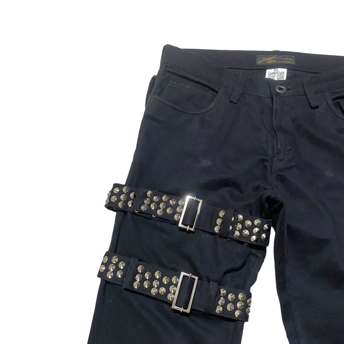 Japanese Brand Pillars Monkey Act Flare Pants Spike belted Size US 28 / EU 44 - 4 Thumbnail