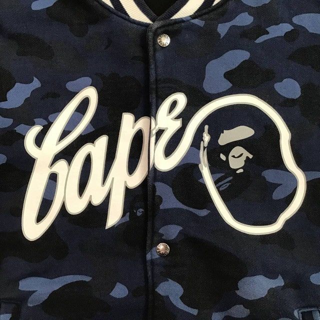 Bape × Nigo BAPE Blue camo sweat varsity jacket a bathing ape NIGO Size US M / EU 48-50 / 2 - 2 Thumbnail