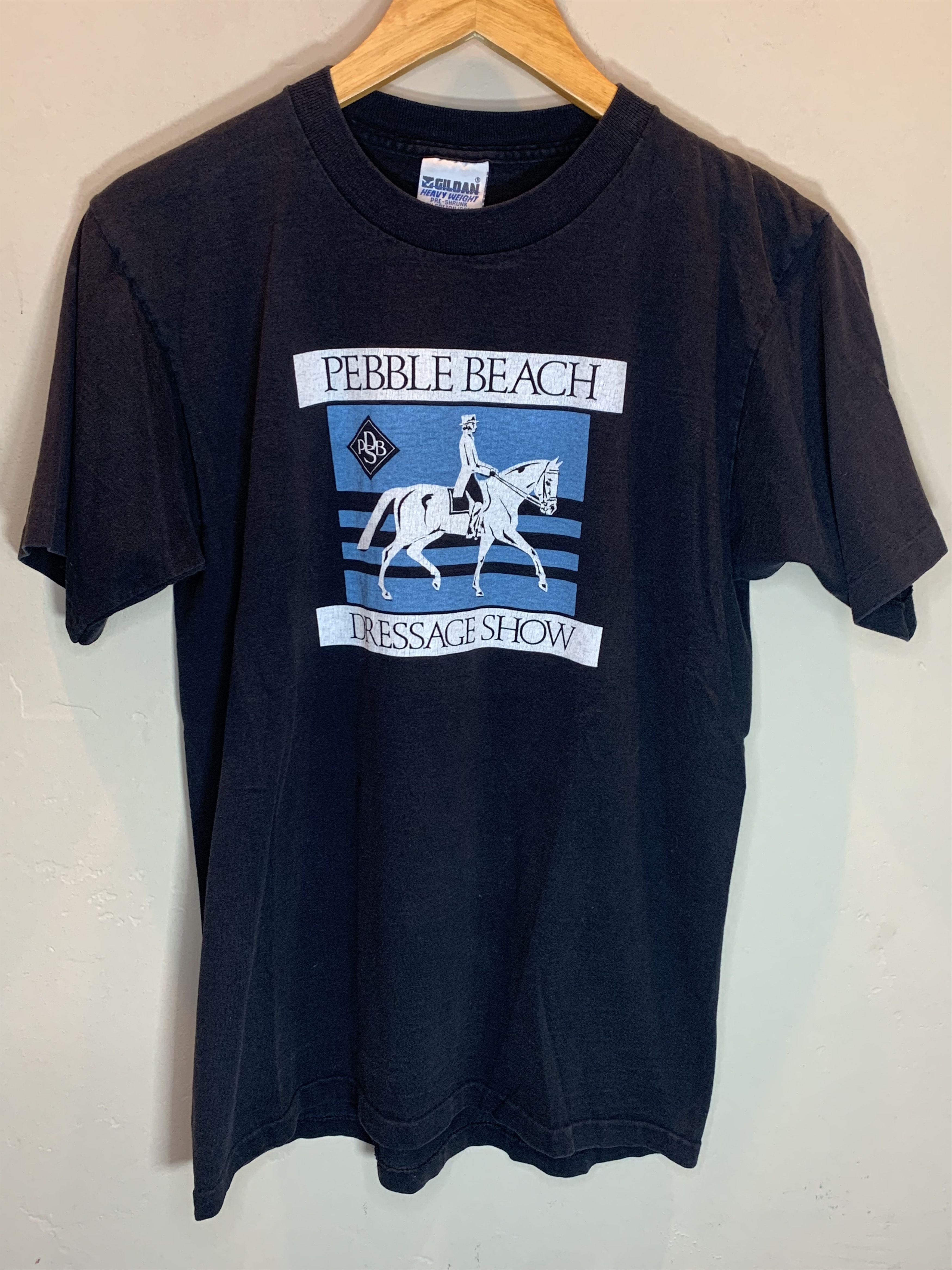 Vintage *RARE* Vintage Pebble Beach Dressage Show Horse Art T-Shirt Size US M / EU 48-50 / 2 - 1 Thumbnail