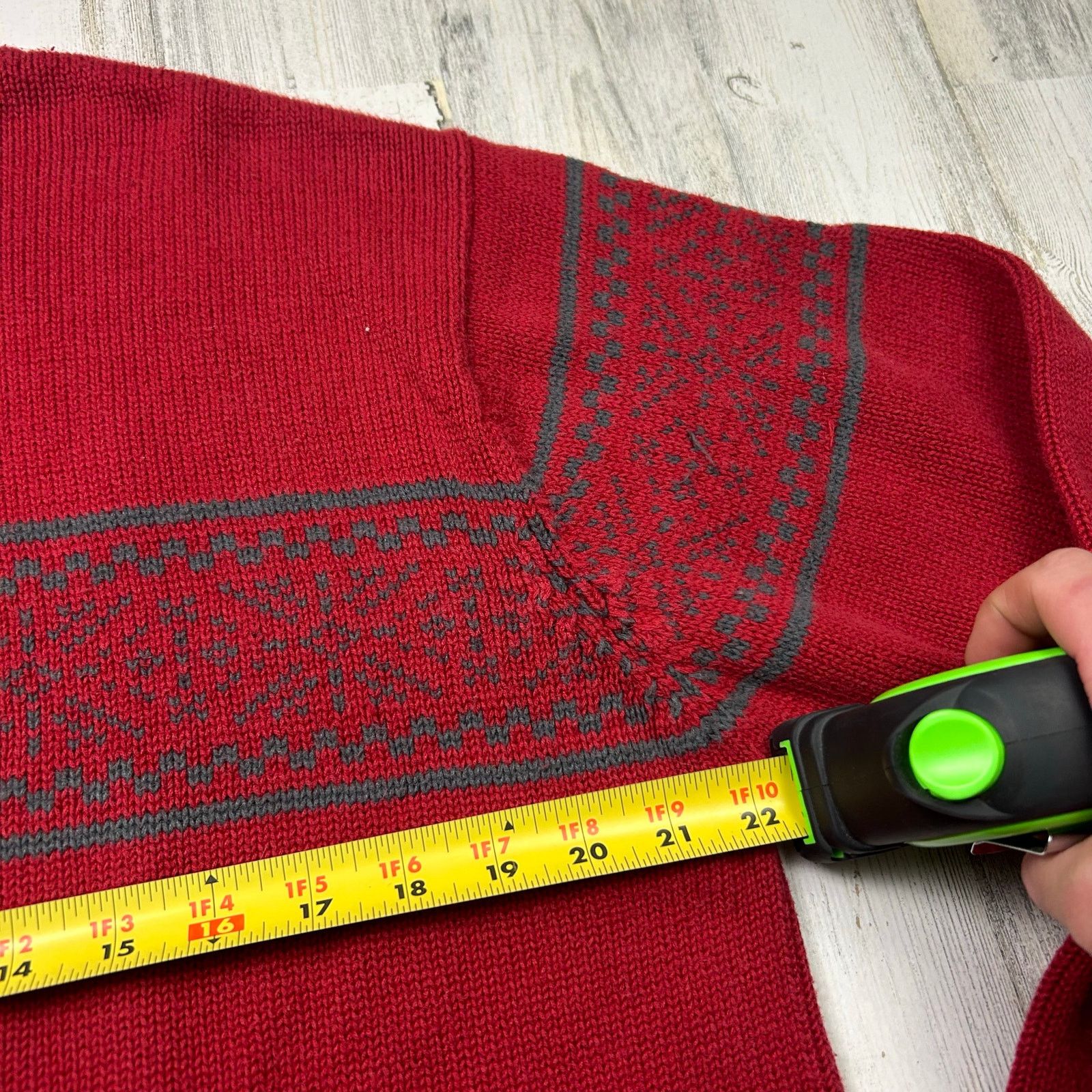 Tommy Hilfiger × Vintage Vintage Tommy Hilfiger 90s Red Cotton Pullover Sweater Size US L / EU 52-54 / 3 - 7 Thumbnail