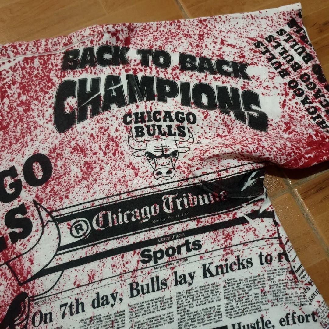 NBA × Vintage Chicago Bulls Vintage 1992 AOP World Champions Tee Size XL Size US XL / EU 56 / 4 - 3 Thumbnail