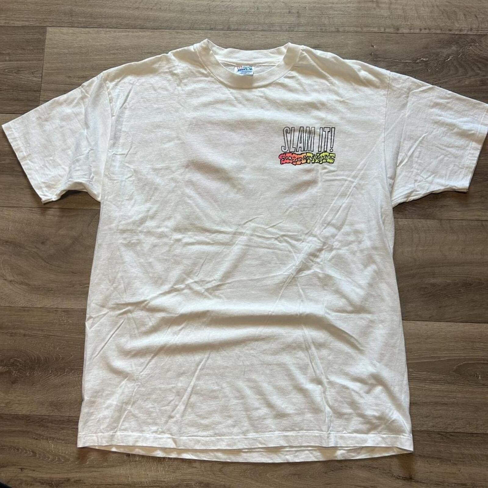 Fruit Of The Loom Vintage Truck Graphic t shirt Slam It 90’s Size US XXL / EU 58 / 5 - 3 Thumbnail