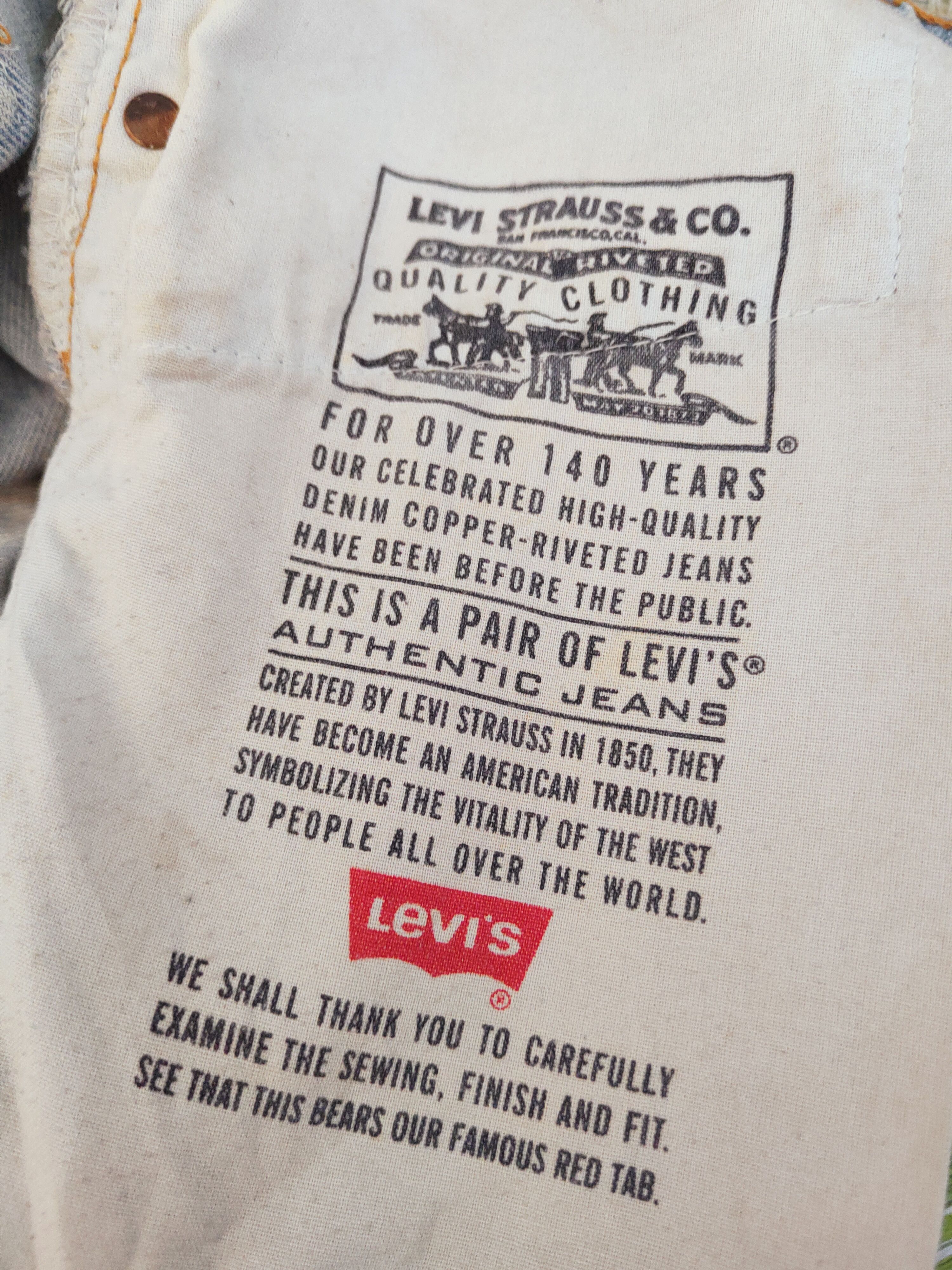 Levi's × Vintage Levi's Blue Distressed Ripped Jeans (Vintage Stuff) Size US 34 / EU 50 - 17 Thumbnail