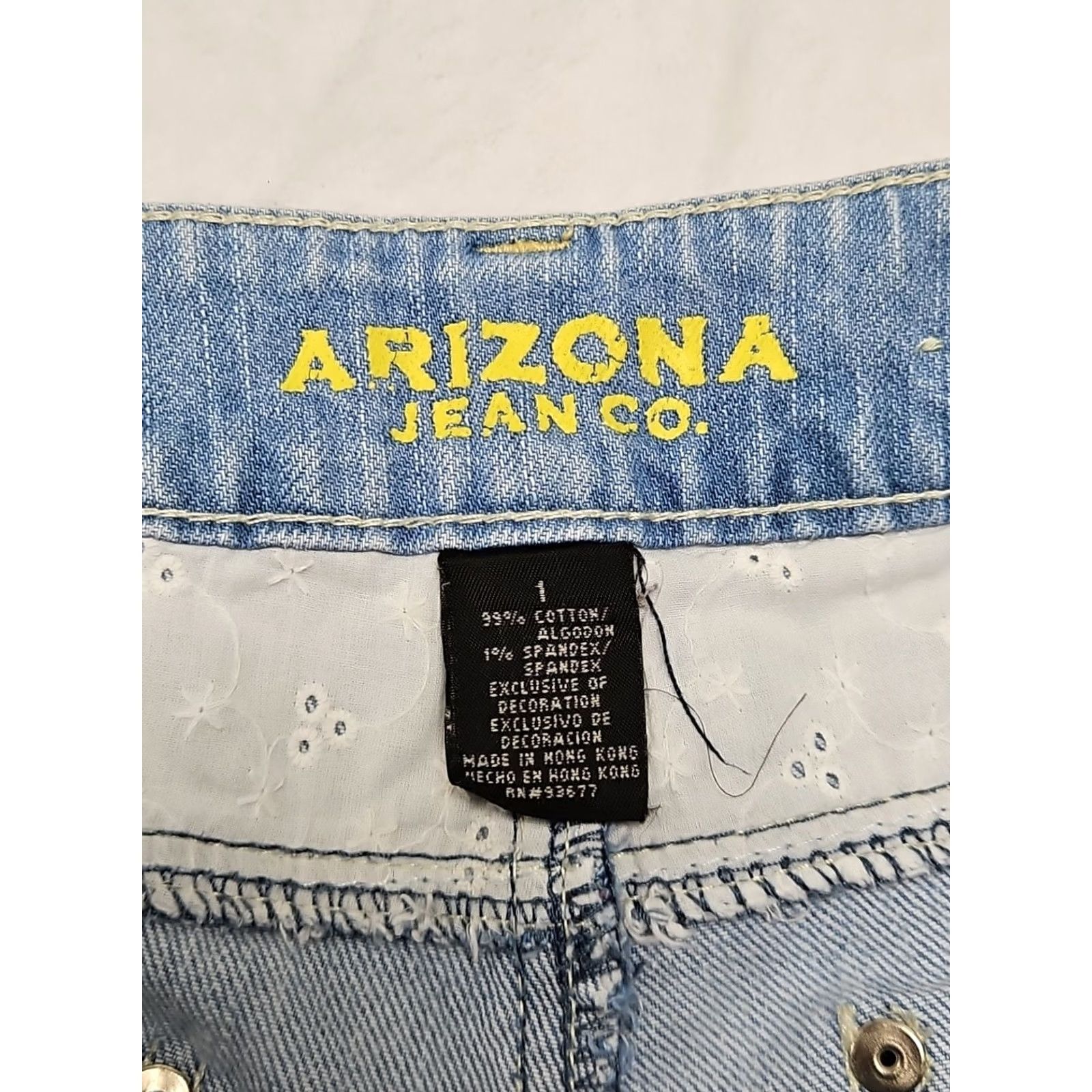Vintage VINTAGE Y2K AriZona Jeans Women’s Straight Blue 28x29 Regular Mid Rise Embroidered Pockets Denim Cotton Blend USA Hong Kong Ladies Size 28" / US 6 / IT 42 - 7 Thumbnail