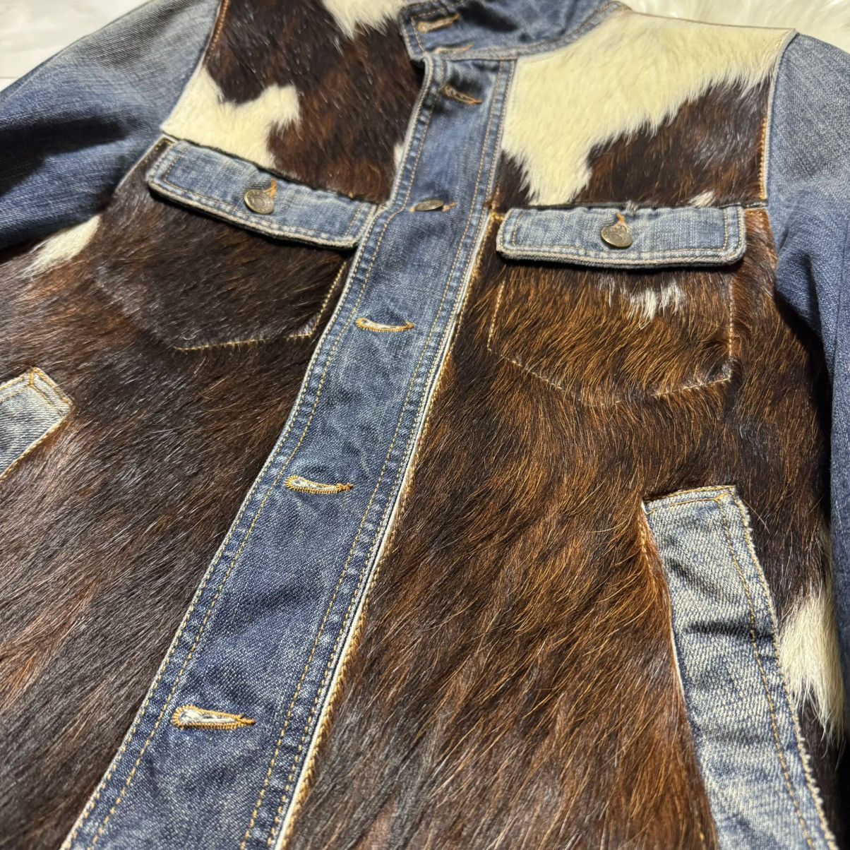 Dolce & Gabbana Dolce & Gabbana DG Plate Horse Fur Denim Jacket Size US S / EU 44-46 / 1 - 9 Thumbnail